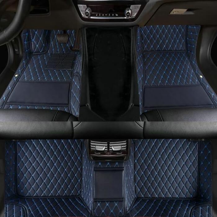 black blue car floor mats