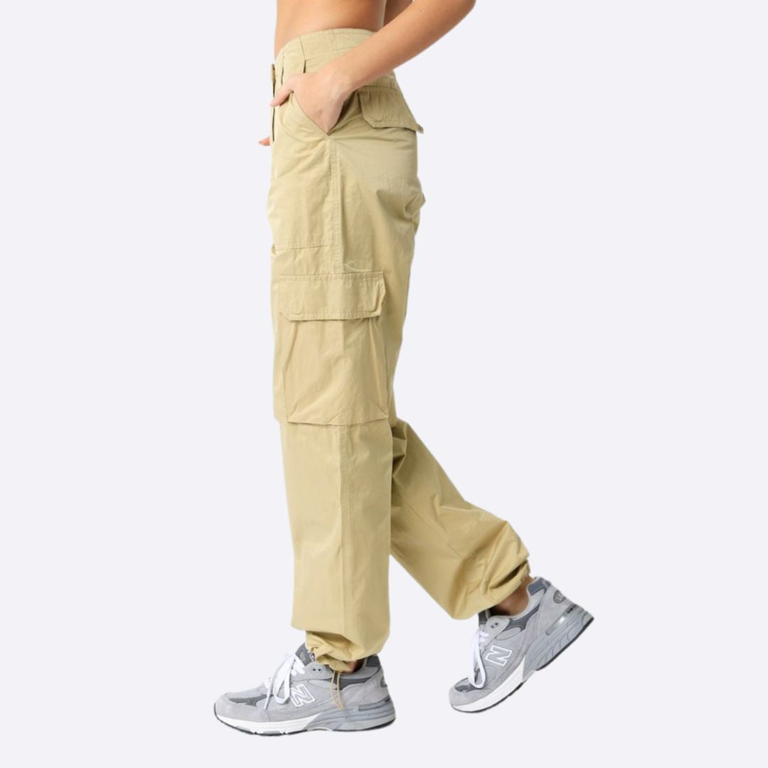 Bray Pants for Women - Comfortable Taupe Casual Pants with Elastic Waist - Perfect for Work, Travel, and Everyday Wear