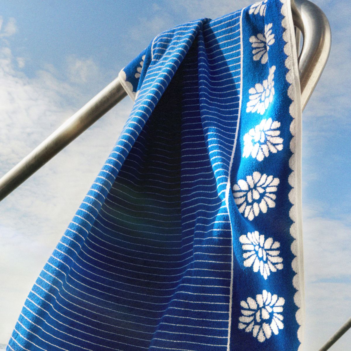 Evlet Capri Blue Beach Towel by Sheridan