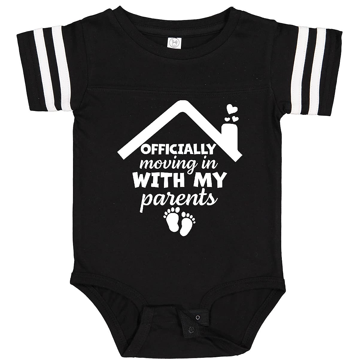 Inktastic NICU Graduate Officially Moving in with My Parents Baby Bodysuit - Soft Cotton Infant Onesie for Newborns, Preemies & NICU Graduates - Perfect for Family Photos, Homecoming & Special Milestones