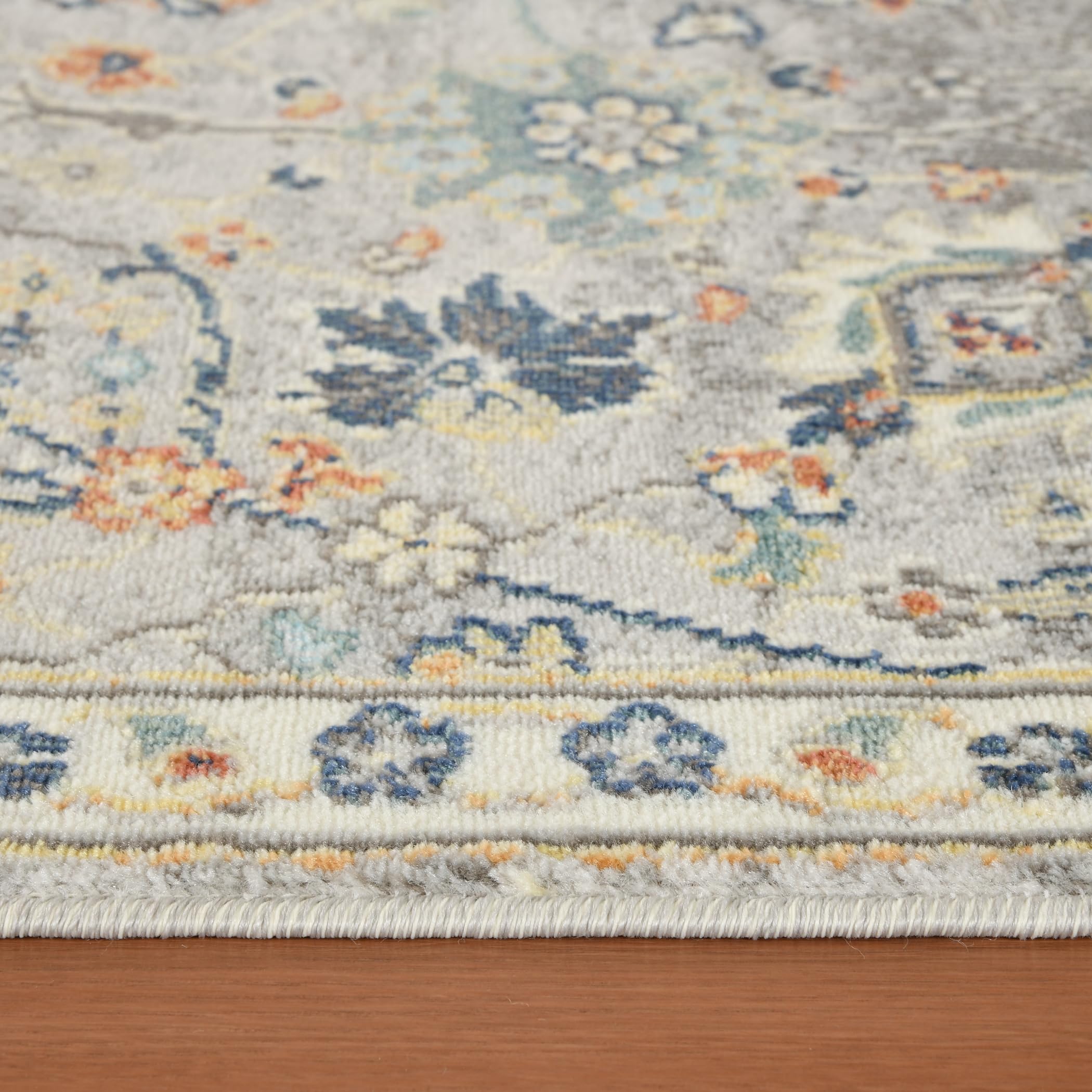 AMER Rugs Bohemian Hialeah Collection 9x12 Indoor/Outdoor Area Rug - Grey | Perfect for Living Room, Bedroom, Dining Room & Kitchen Decor | Waterproof & Durable for Patio, Deck or Sunroom