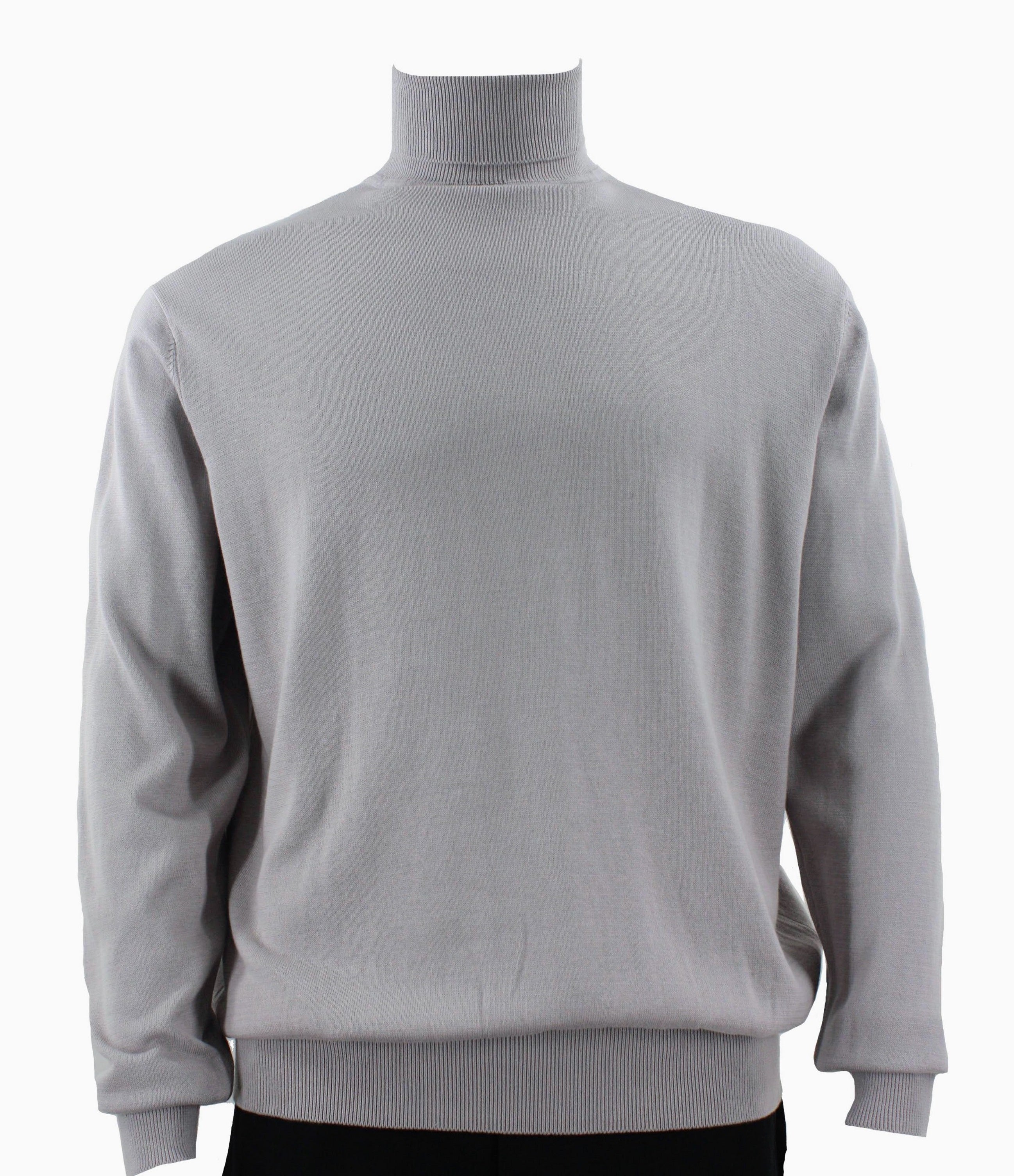 Bassiri Long Sleeve Turtleneck Silver Knit Sweater for Women | Winter Warm Pullover | Office, Casual & Holiday Outfits