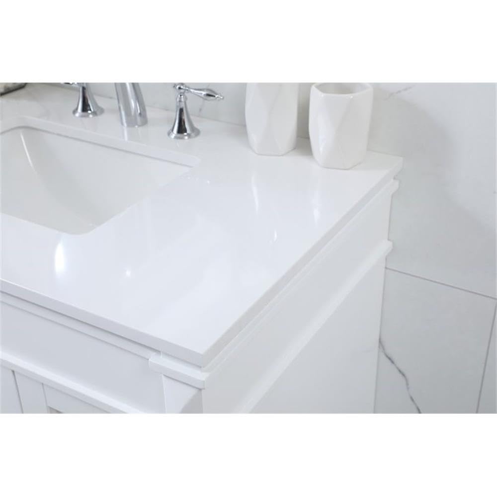 Modern 36-Inch White Bathroom Vanity with Under Sink Storage - Elegant Single Sink Bathroom Cabinet Organizer for Home Decor | Perfect for Small Bathrooms, Powder Rooms & Apartment Renovations