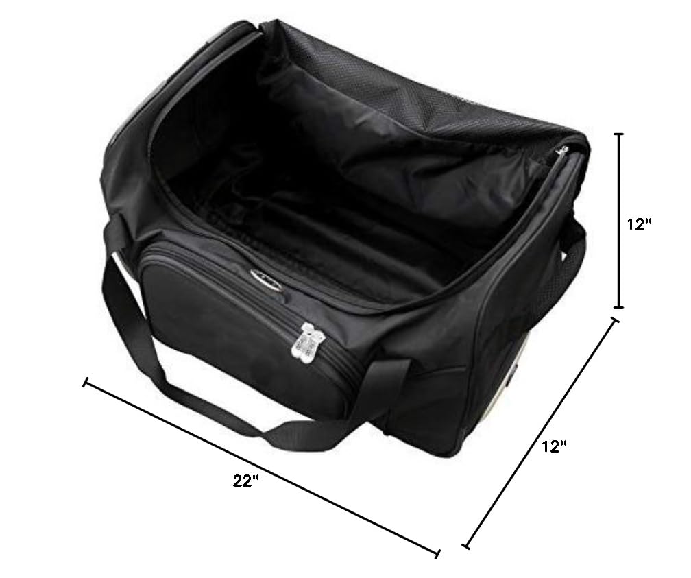 NCAA Wheeled Duffel Bag 22-inch Travel Sports Gear for College Athletes - Perfect for Gym, Team Travel & Weekend Getaways