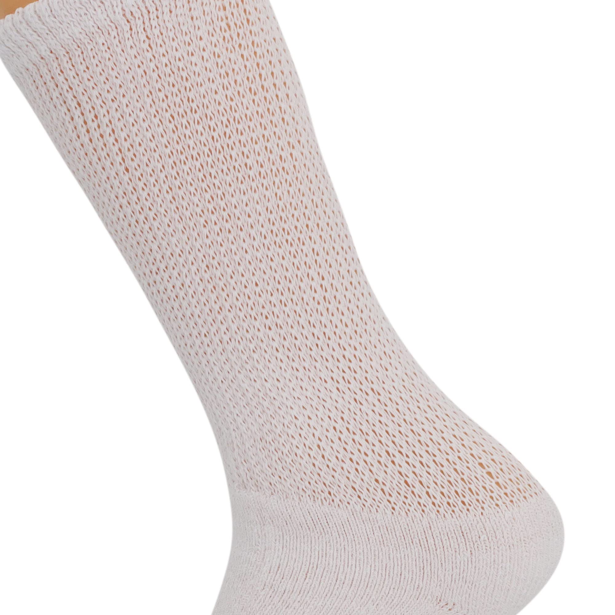 Premium Diabetic Socks for Men - Seamless Non-Binding Crew Socks with Loose Fit | American Made Comfort Socks for Diabetes, Swollen Feet & All-Day Wear | Ideal for Work, Travel & Daily Activities