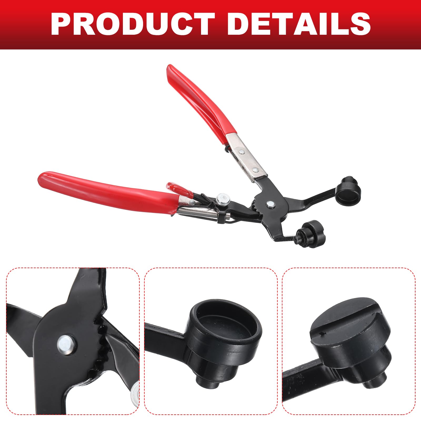 HARFINGTON Angled Hose Clamp Pliers - Spring Clips Tool for Fuel, Coolant & Water Lines - Automotive Radiator Heater Hose Repair - Perfect for DIY Car Maintenance & Engine Repair