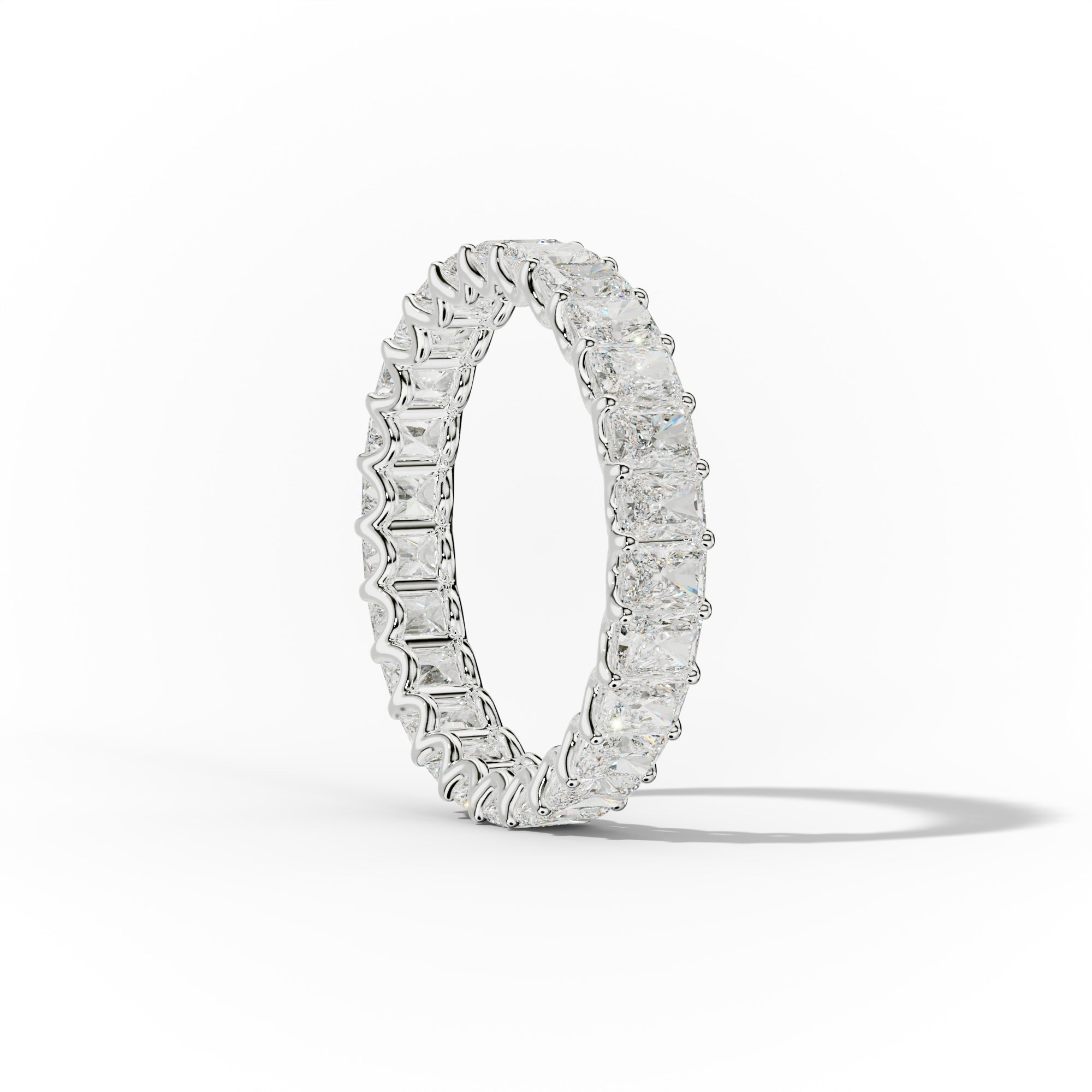 3.0 Carat Radiant Cut Diamond Eternity Band - Shared Prong Wedding Ring for Women - Perfect for Anniversaries, Engagements & Special Occasions