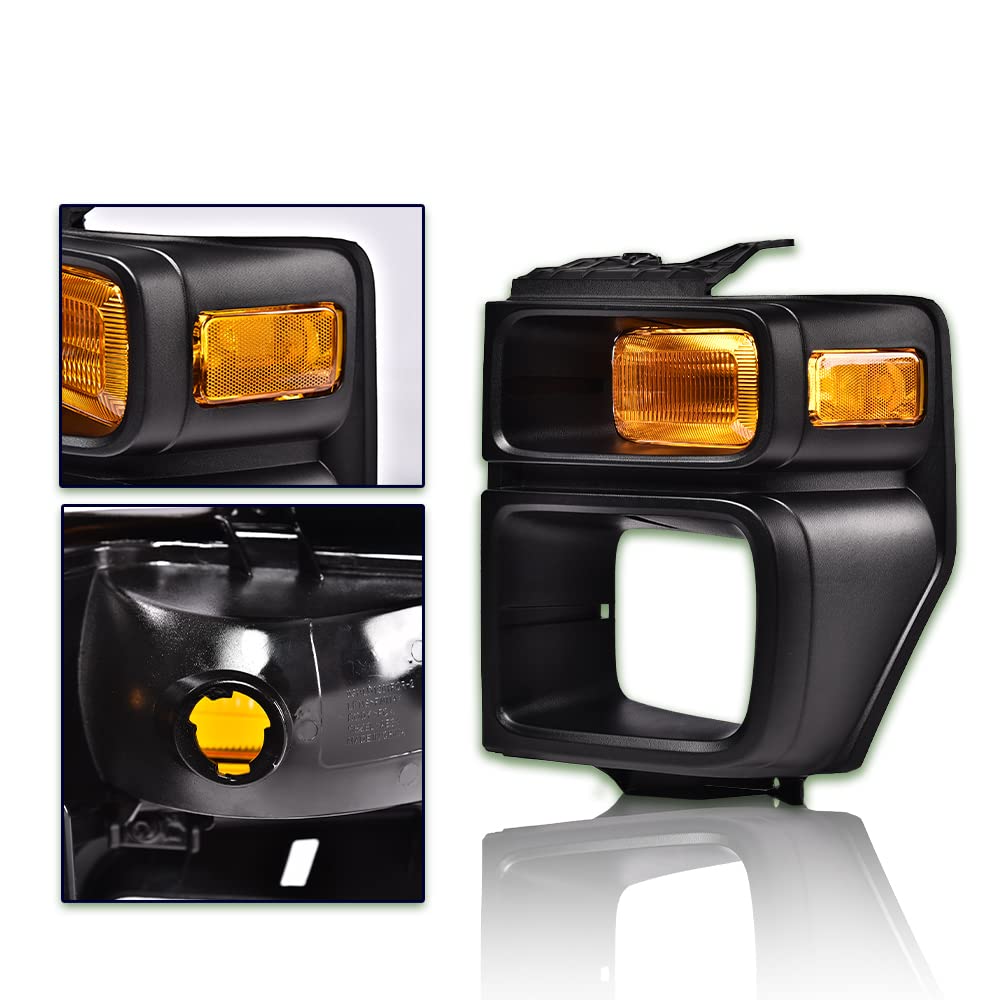 Ford E150/E250/E350 Headlight Trim Bezel & Signal Light (Left) 2008-2019 - Perfect for Parking & Night Driving