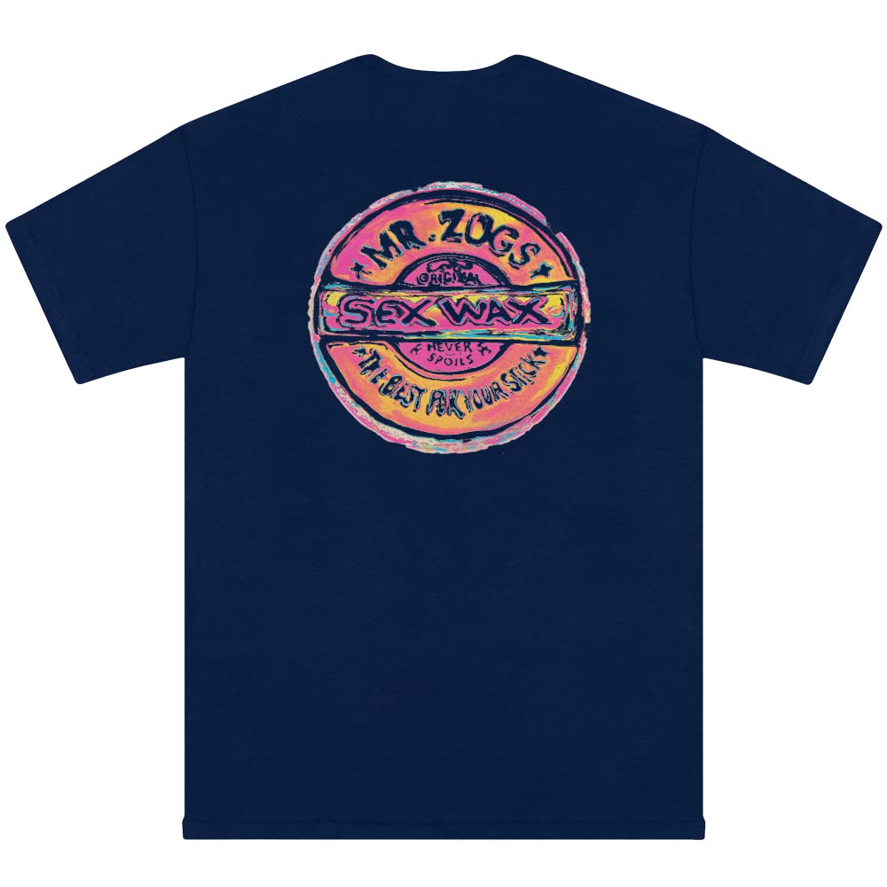 Sex Wax Men's Van Zog Short Sleeve T-Shirt - Navy Blue Surfing & Beachwear for Casual Outfits & Summer Style