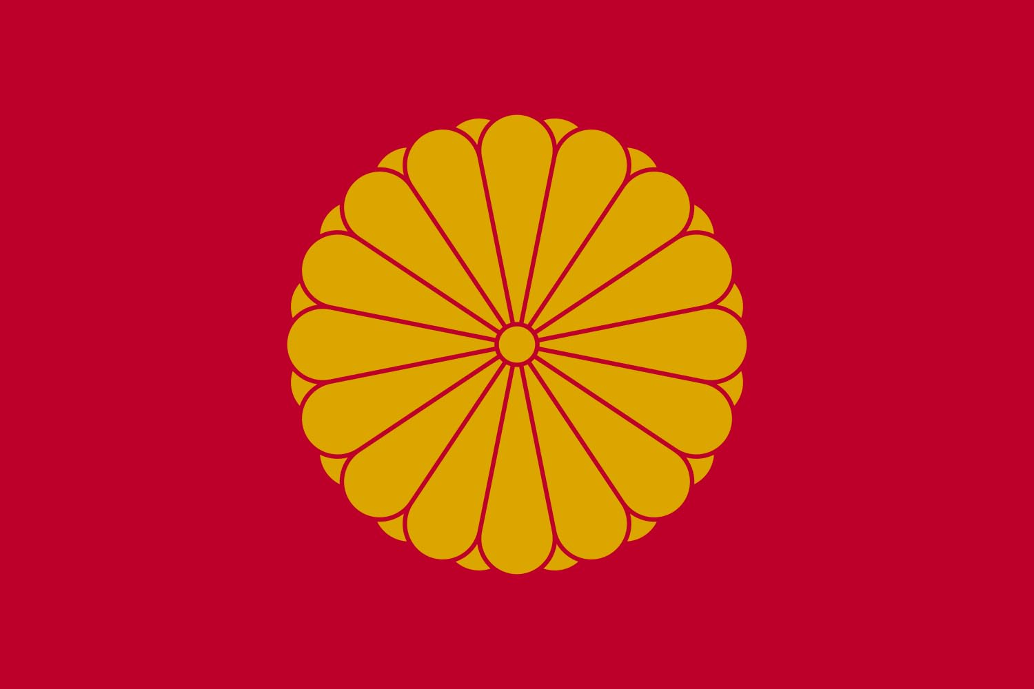 Imperial Standard of the Emperor of Japan Flag - 20x30cm (8x12in) Landscape Car Flag - 0.06m² (0.65sqft) for Outdoor Events, Parades & Vehicle Decoration
