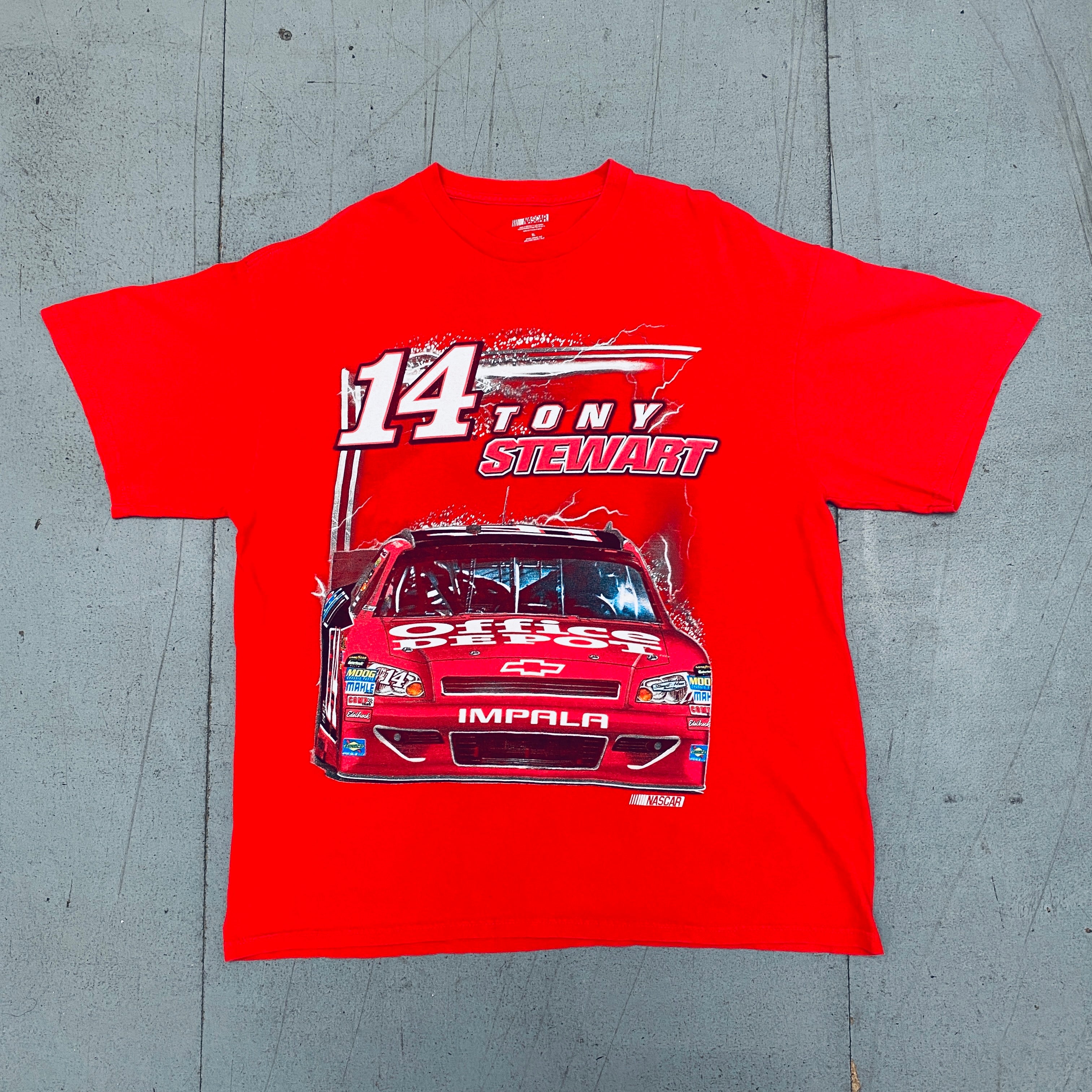 NASCAR Tony Stewart All Over Print T-Shirt XL - Officially Licensed Racing Fan Apparel for Men - Perfect for Race Day, Gifts & Casual Wear