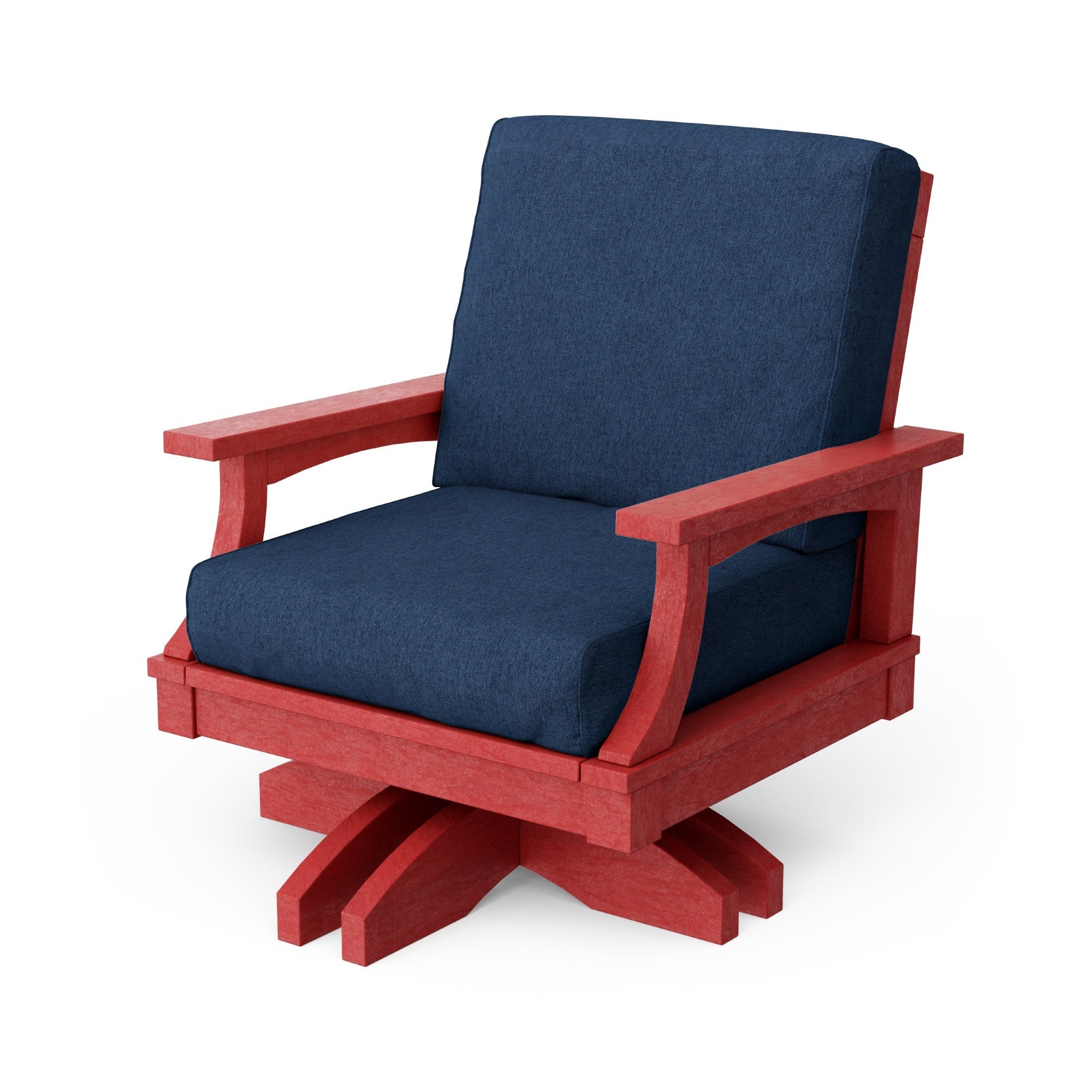 Heritage Deep Seating Swivel Chair - 360° Rotating Patio Lounge Chair with Cushions, Weather-Resistant Outdoor Furniture for Garden, Poolside & Backyard Relaxation
