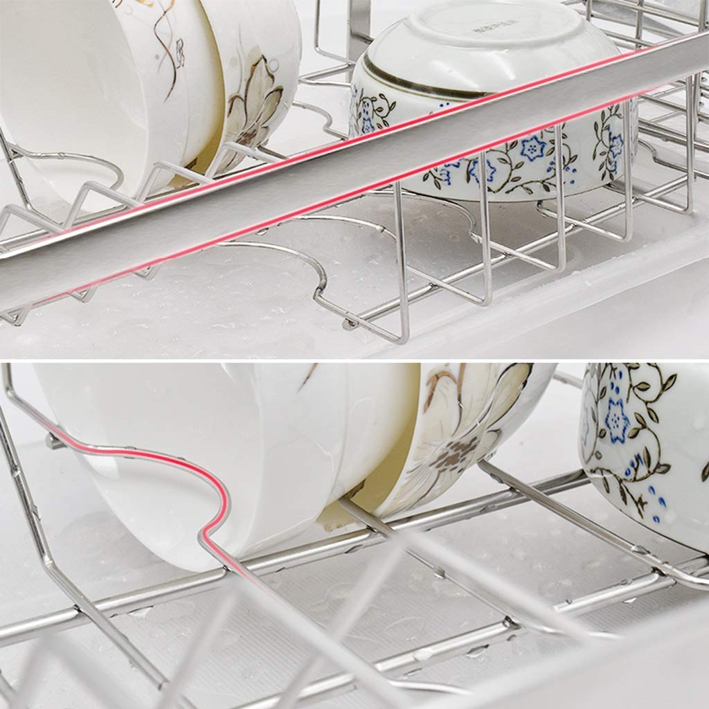 Kitchen Shelf Organizer - Standing Sink Holder Tray for Plates, Bowls & Cups - Tableware Storage Basket for Countertop, Kitchen Cabinet & Pantry Organization (Perfect for Small Spaces & Dish Drying)