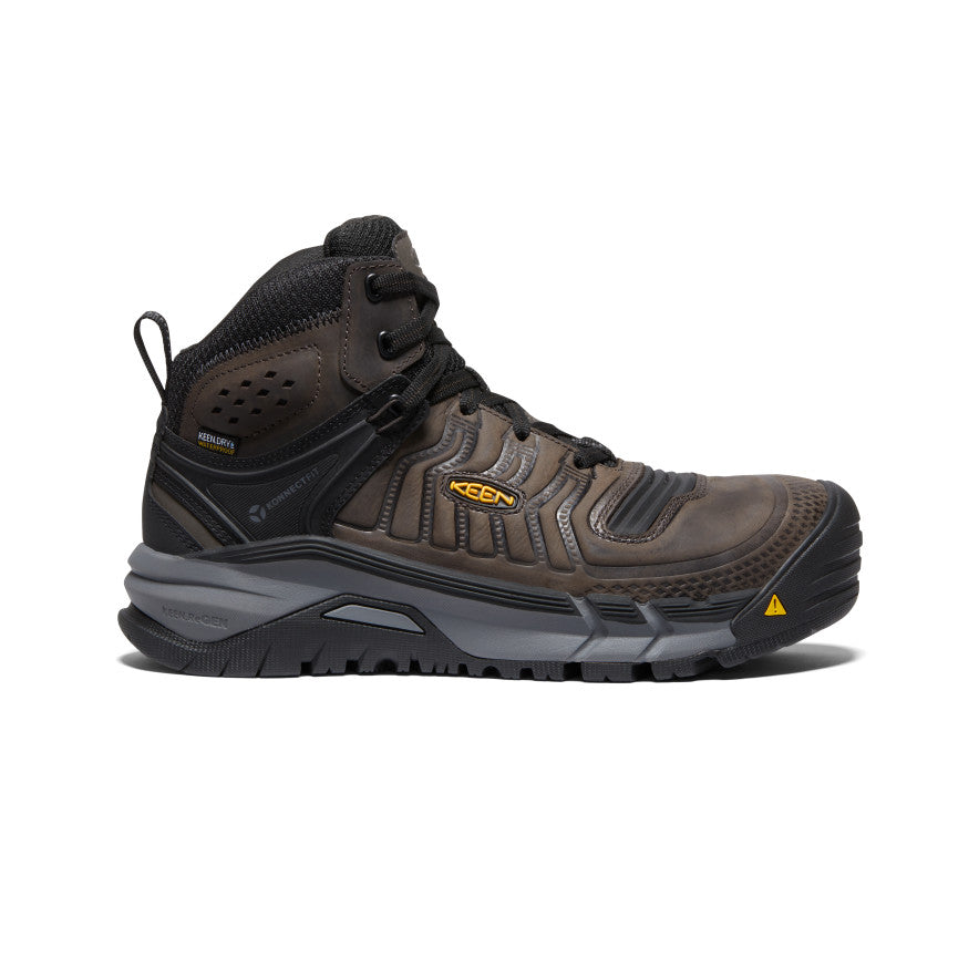 Men's Kansas City Waterproof Work Boots with Carbon Toe - Coffee Bean/Black - Durable Safety Shoes for Construction, Hiking & Outdoor Work