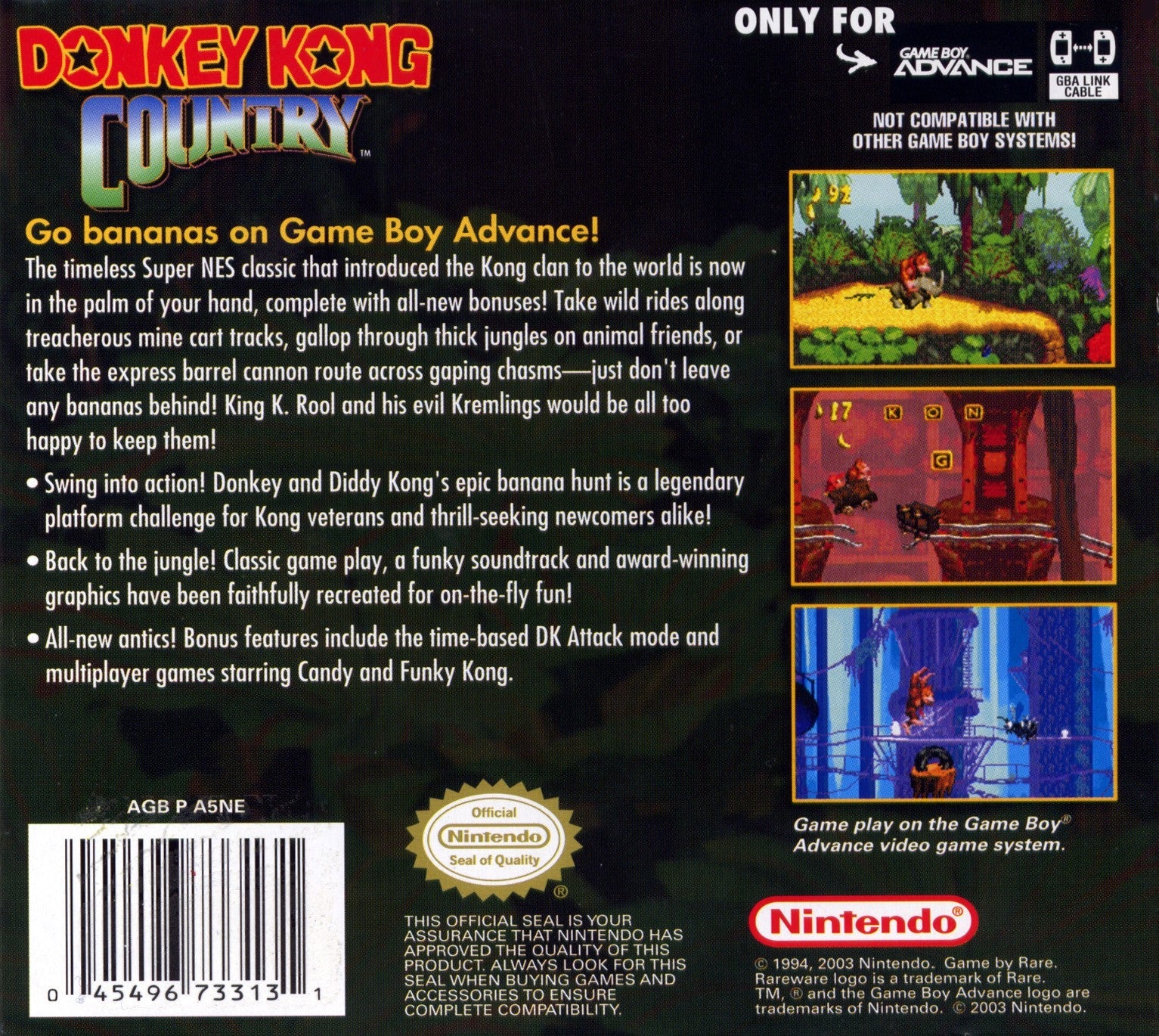 Donkey Kong Country - Classic Nintendo Game for SNES | Retro Gaming Gift for Fans | Perfect for Parties & Nostalgic Fun