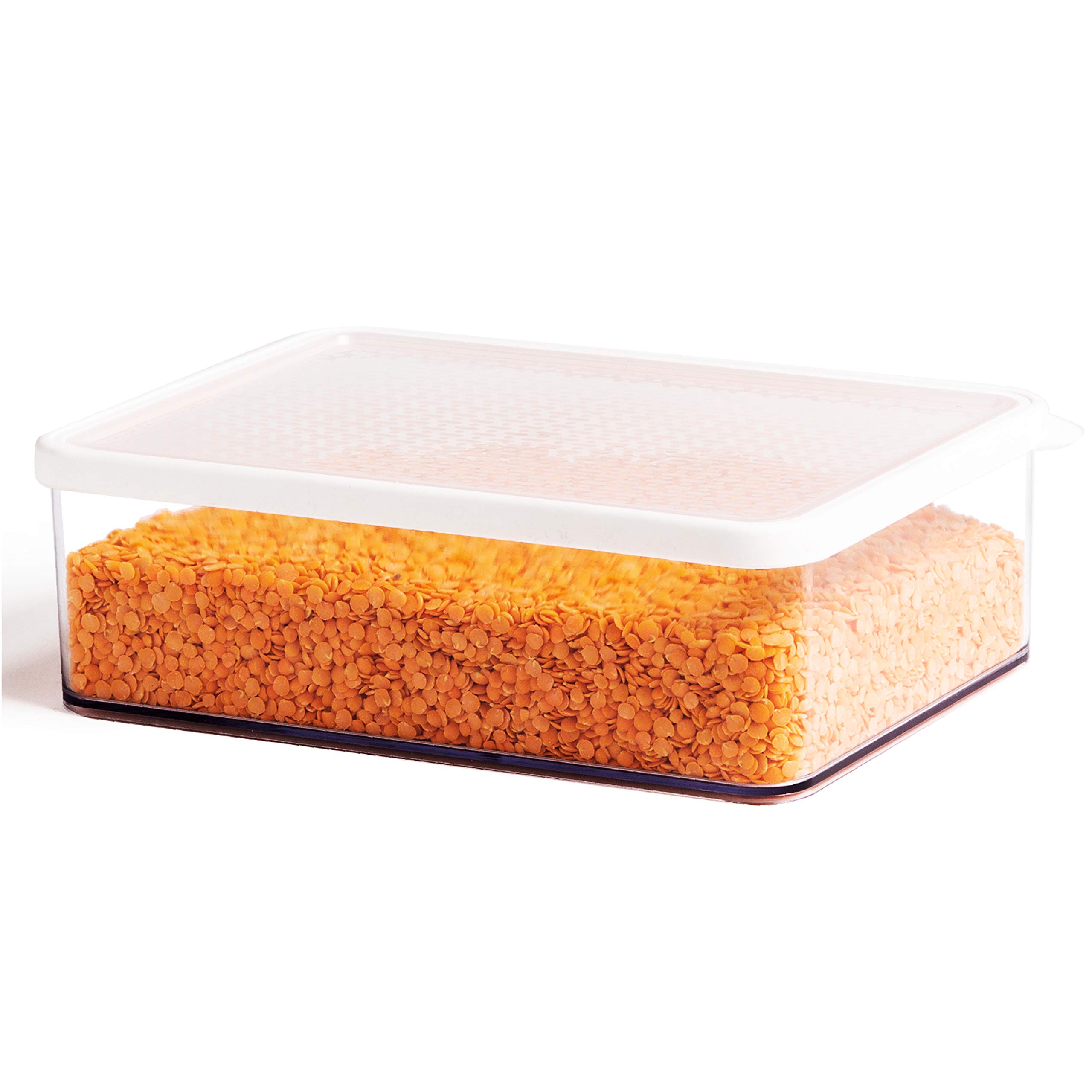 BINO Airtight Food Storage Containers with Lids, 1.8 Qt/1.75 Liter, White - Kitchen Pantry Organization for Dry Food, Flour, Sugar, Cereal | Stackable Space-Saving Containers for Home & Office Use