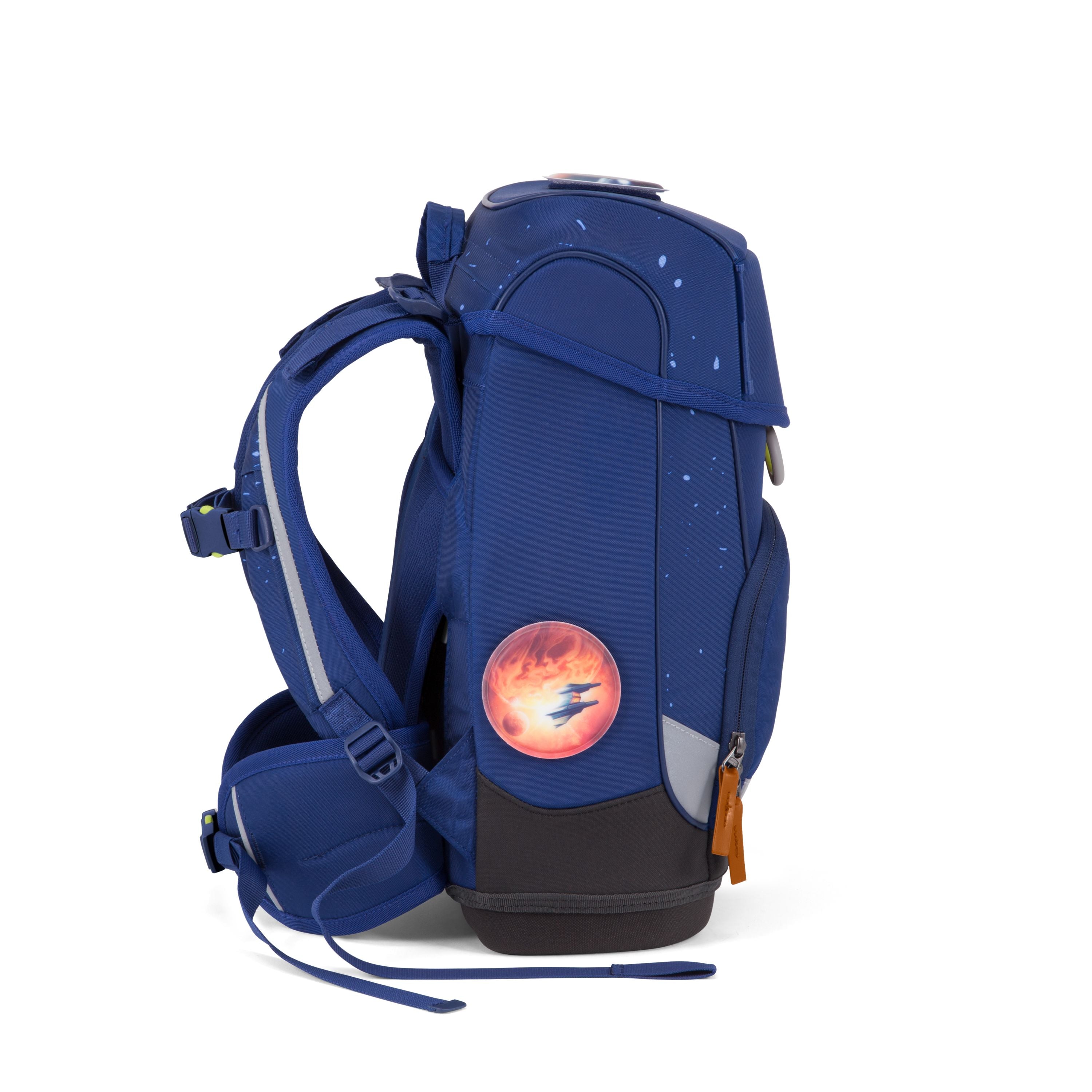 Ergobag Cubo Slim Backpack for Kids - Blue Sparkles Design | Lightweight & Durable School Bag for Boys & Girls | Perfect for School, Travel & Outdoor Adventures