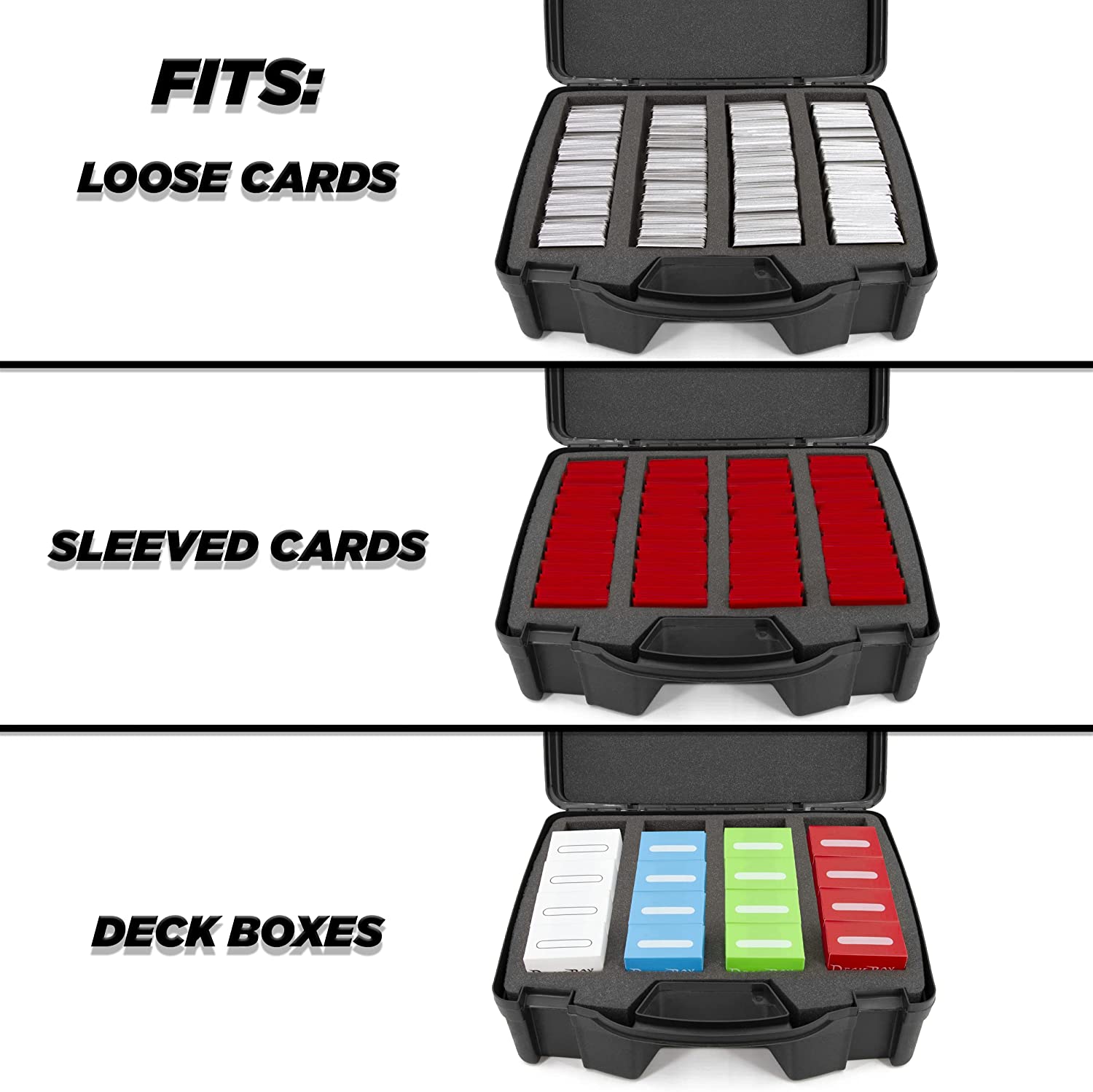 CASEMATIX 3200-Card Trading Card Case - 16 Hard Shell Card Holder with 40 Dividers - Perfect for Collectors, MTG, Pokemon & Sports Cards Storage & Organization