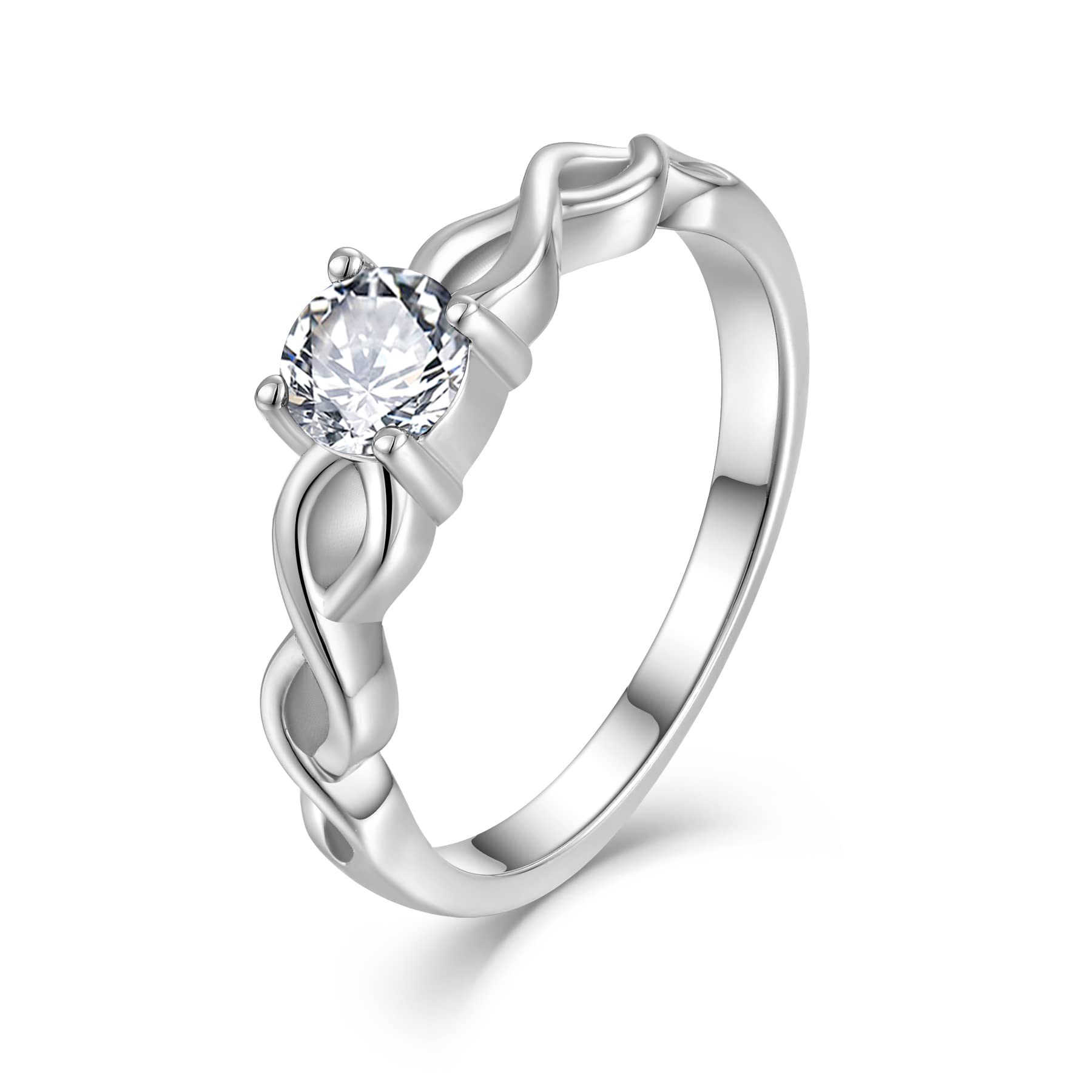Stunning Infinity Promise Rings for Women - Sterling Silver Cubic Zirconia Wedding & Engagement Rings - Perfect for Anniversaries, Proposals & Romantic Gifts