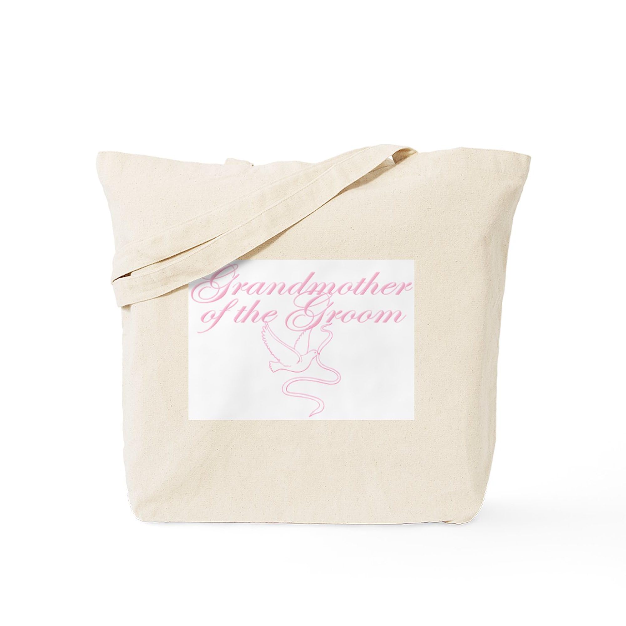Grandmother of the Groom Tote Bag - Natural Canvas Reusable Shopping Bag for Weddings, Bridal Showers & Special Occasions | Eco-Friendly Grocery & Beach Tote