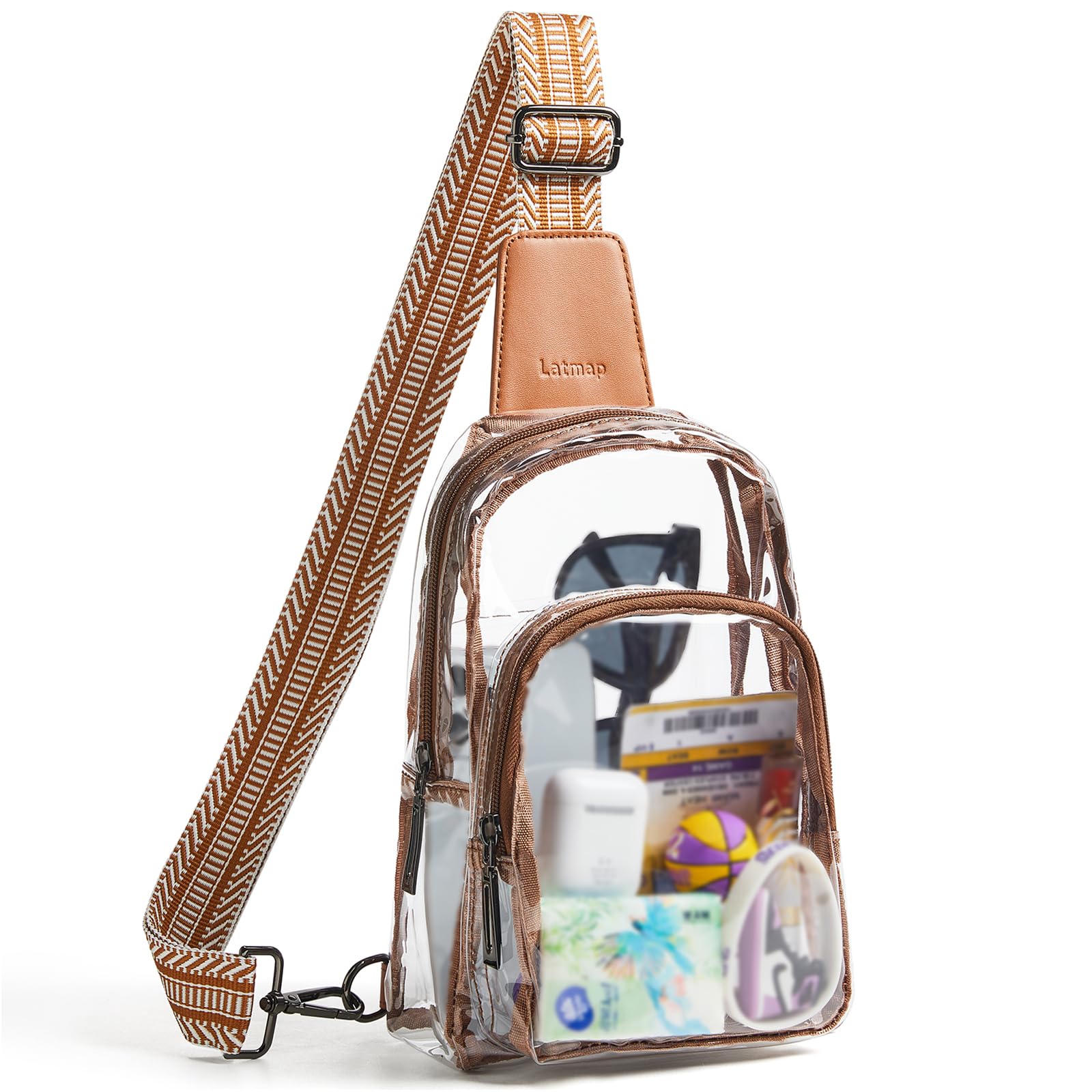 Clear Stadium Bag for Women - Transparent Crossbody Purse for Concerts, Sports Events & Festivals | Perfect for Security Checks & Hands-Free Convenience