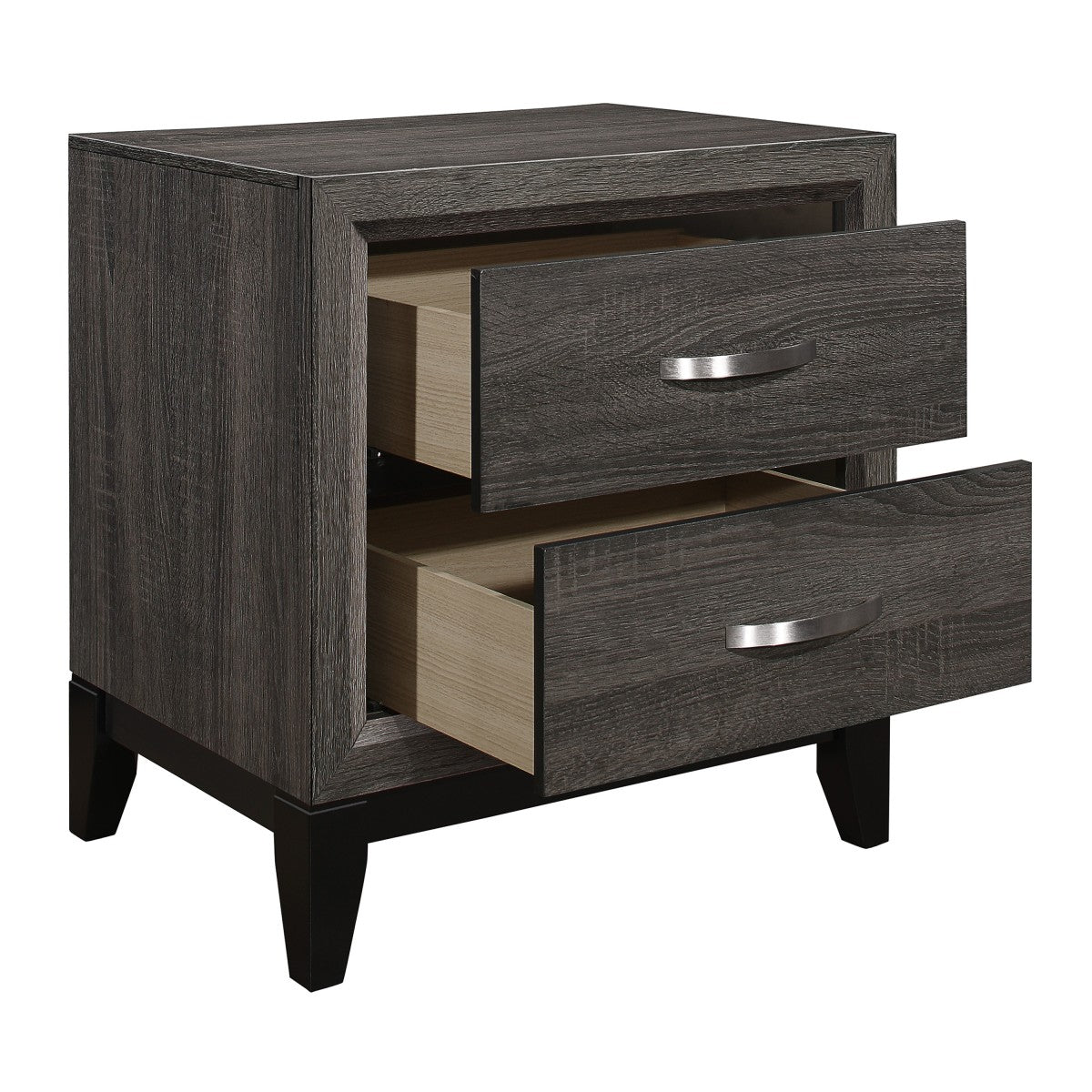 Modern Nightstand with USB Ports and Charging Station - Bedside Table for Bedroom, Living Room, and Office - Perfect for Phones, Lamps, and Books