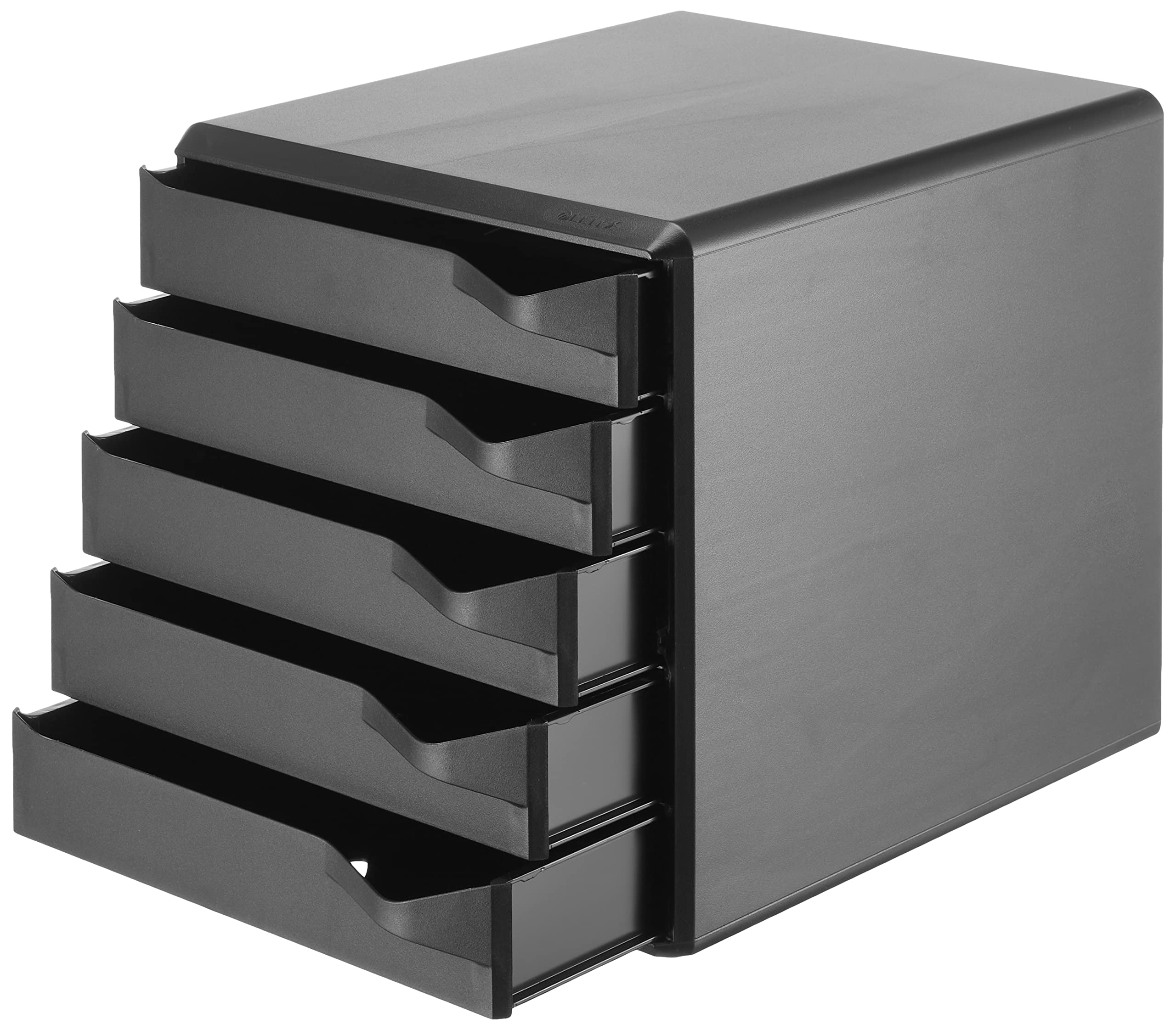 Leitz 5-Drawer A4 File Cabinet - Black Office Organizer with Document Storage | Perfect for Home Office, School & Workplace Organization