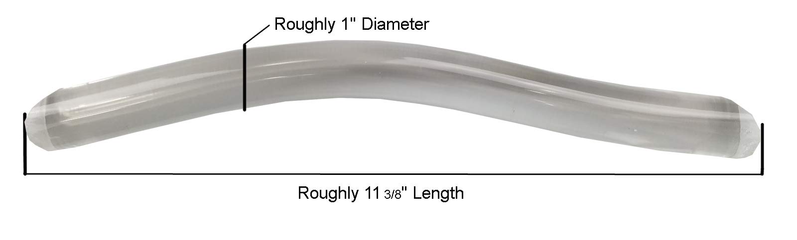 Class A Customs LED Lighted RV Grab Handle - Curved Clear Bar with Chrome Ends & Red Light - Perfect for RV, Camper, and Travel Trailer Safety & Night Visibility