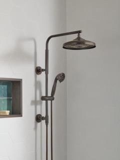 Brizo 83310 RB 2.5 Venetian Bronze 2.5 GPM Classic Round Ceiling Mount Raincan Shower Head - Perfect for Spa-Like Bathroom Experience & Modern Home Upgrade