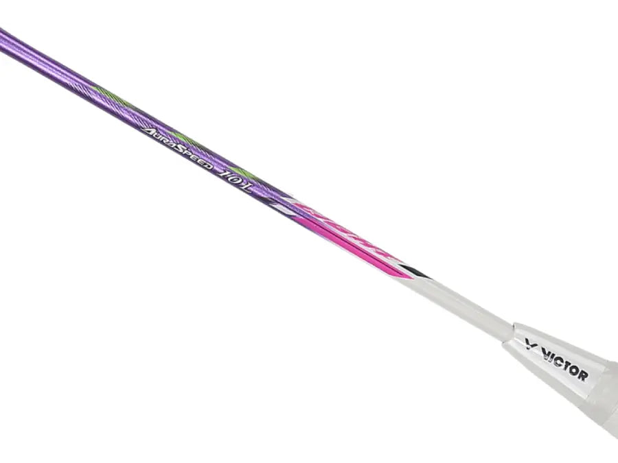 Victor AuraSpeed 10 Light Badminton Racket (Purple, Unstrung, ARS 10L J 6U) - Professional Grade for Competitive Play & Training