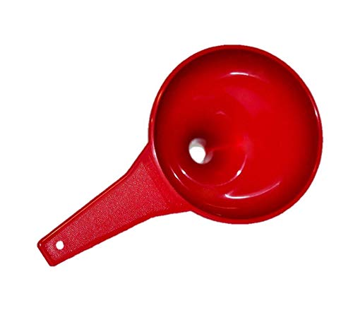 Tupperware Large Kitchen Funnel - Durable Food-Grade Plastic Funnel for Cooking, Baking, and Meal Prep - Red (Perfect for Canning, Pouring Liquids, and Transferring Ingredients)