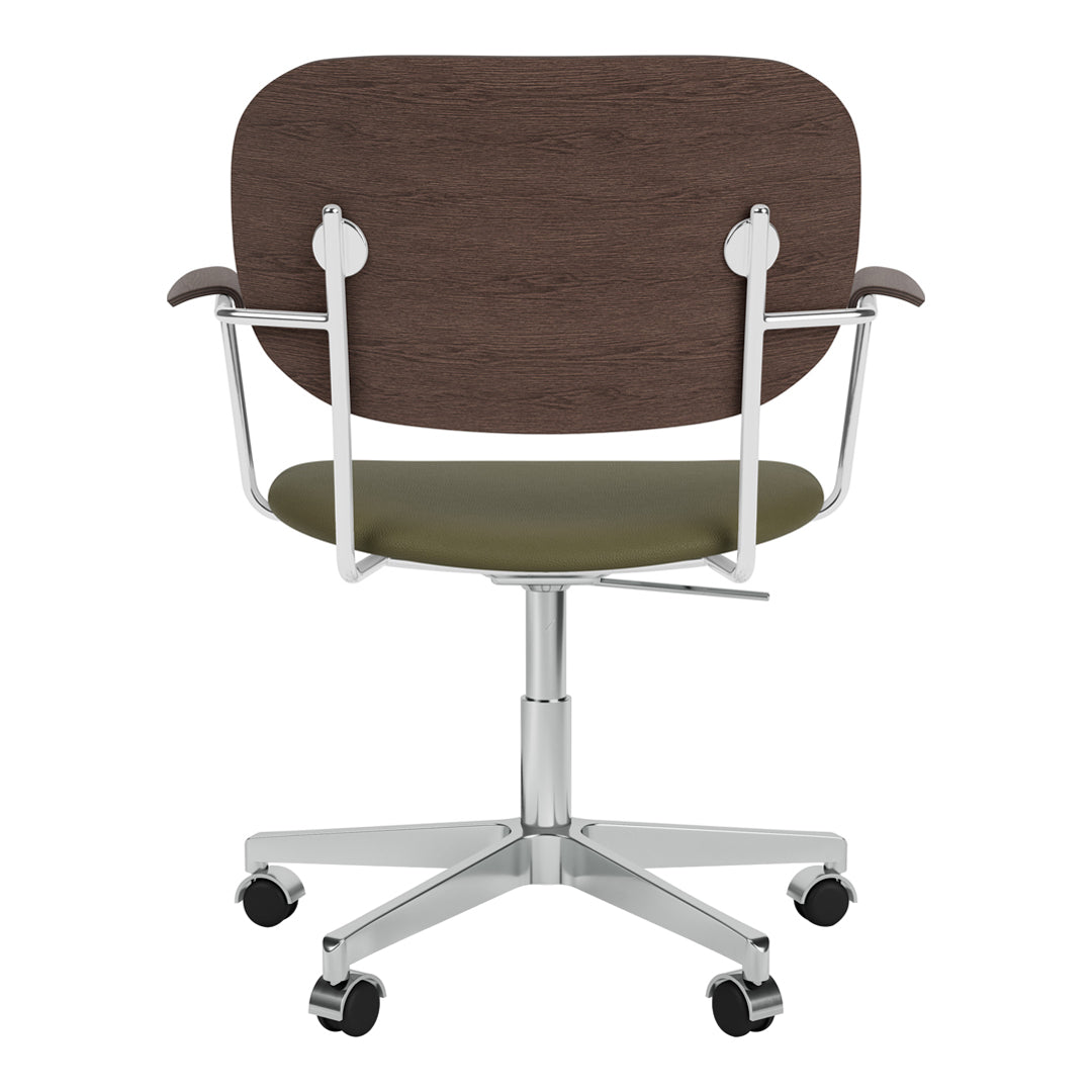 Ergonomic Office Armchair with Upholstered Seat, Swivel Base & Smooth-Rolling Casters - Perfect for Home Office, Conference Rooms & Workspaces
