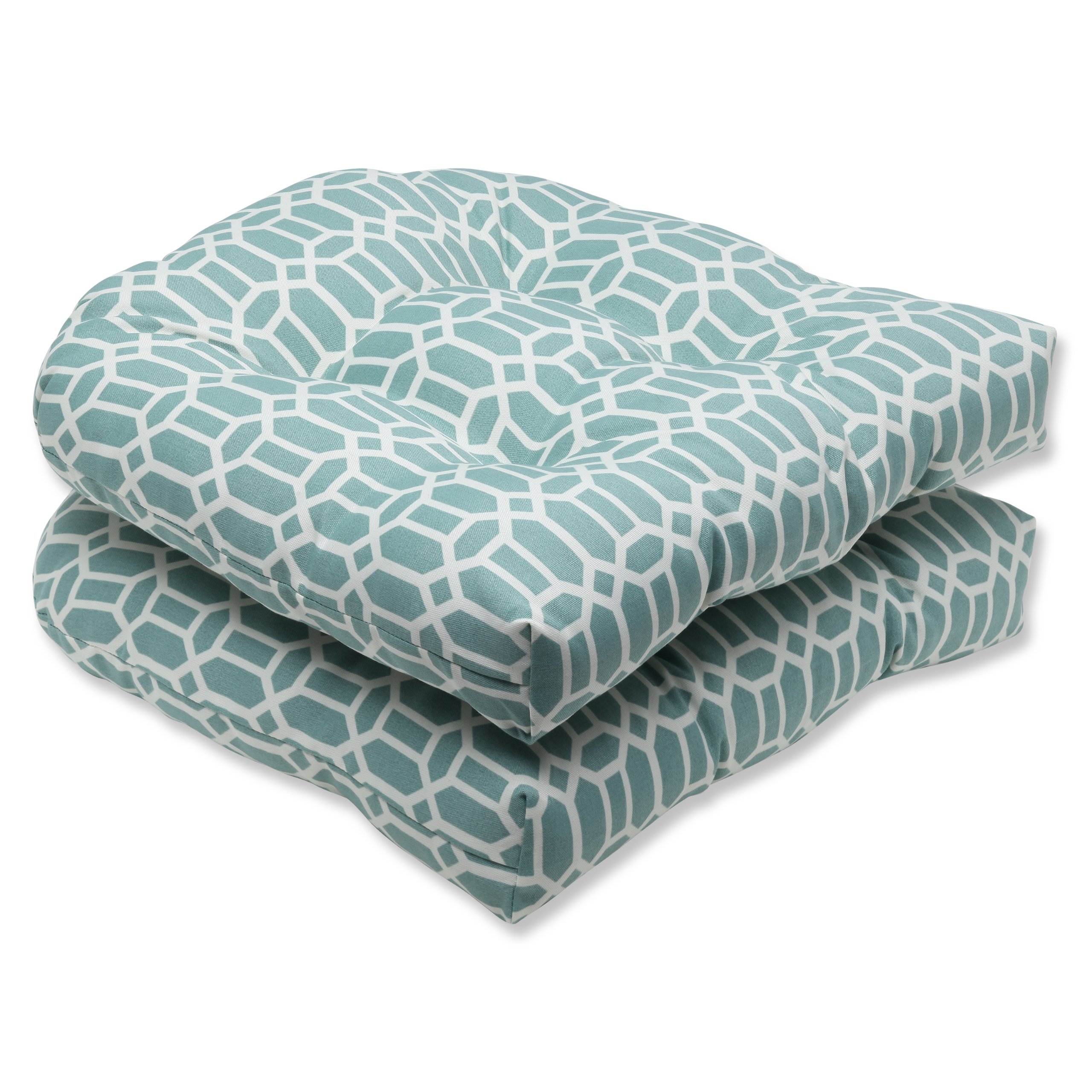 **Pillow Perfect 535487 Round Back Tufted Seat Cushions - 19