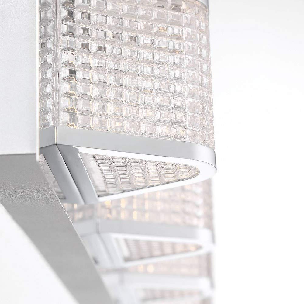 Modern 4-Light LED Bathroom Vanity Light Fixture - 5 x 28 Inches Chrome Finish with Clear Glass Shades - Perfect for Bathroom Mirror Lighting, Powder Room & Master Bath Decor - Model 79-BEL-3109363 by Bailey Street