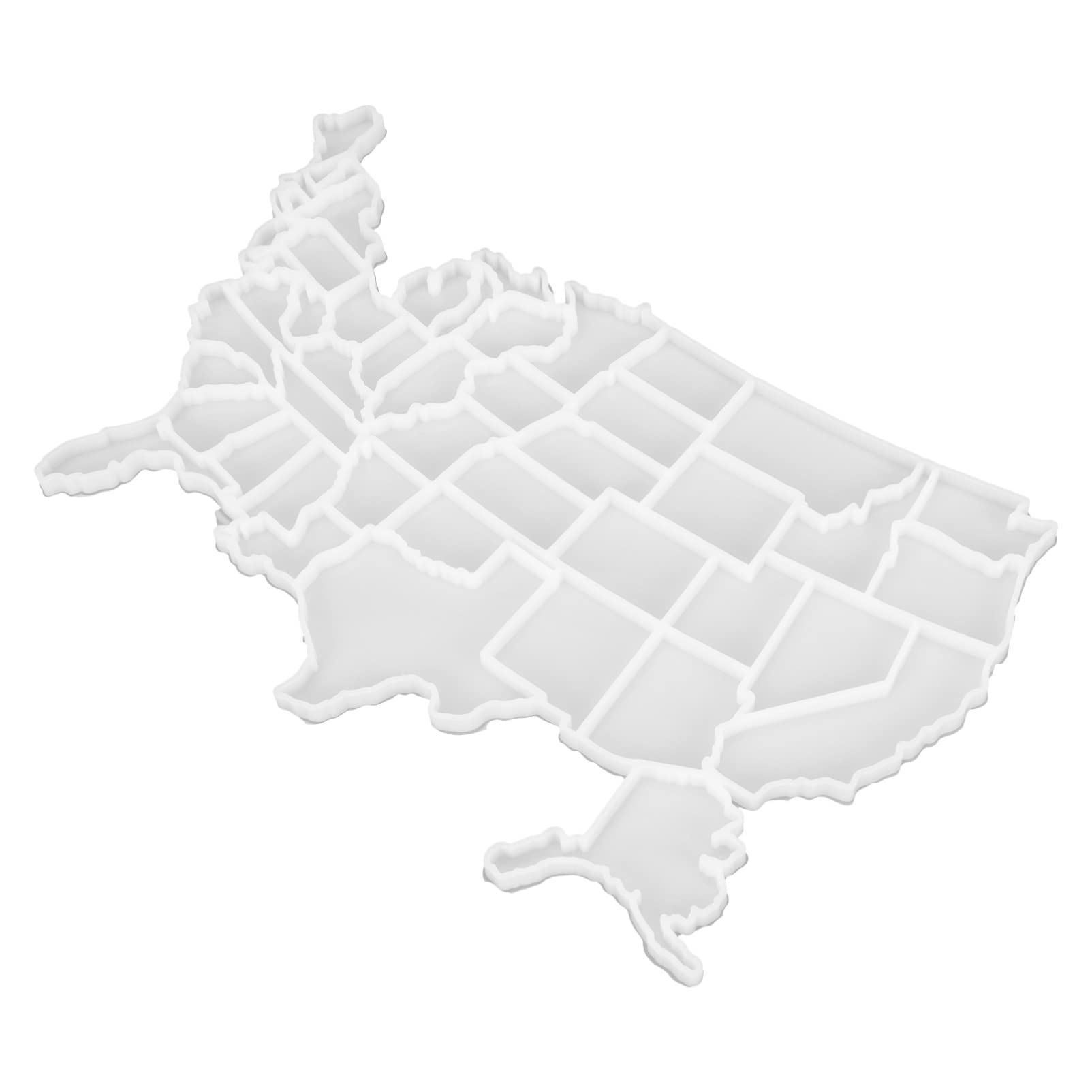 Amosfun USA Map Silicone Earring Molds - DIY Resin Casting Kit for Epoxy Jigsaw Puzzle Making | Perfect for Handmade Jewelry, Geography-Themed Crafts & Unique Gift Ideas