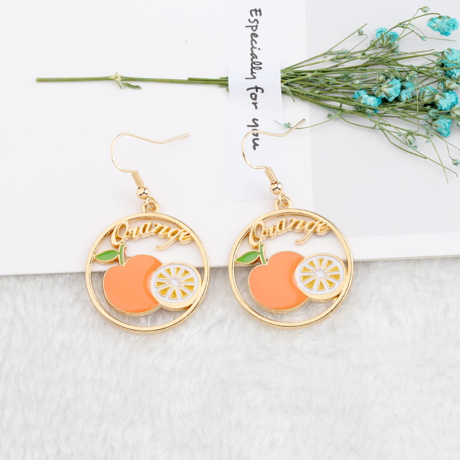 MYOSPARK Fruit Earrings - Stylish Dangle Earrings for Women, Perfect Fruit Lover Gift, Fashion Jewelry for Birthday, Christmas & Holiday Gifts | Great for Summer Outfits, Beach Vacations & Casual Wear