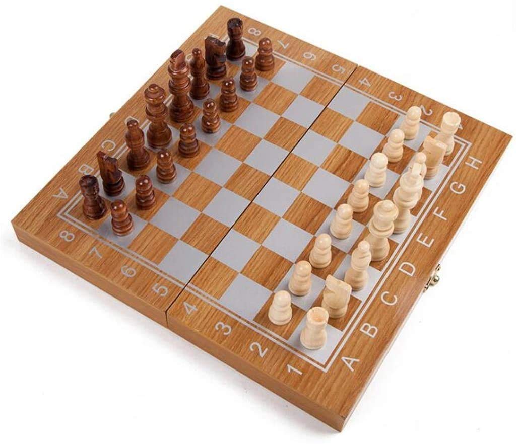 Premium Portable Wooden Chess Set - Folding Chessboard with Staunton Pieces for Travel, Parties & Family Game Night - Classic Strategy Board Game for Adults & Kids