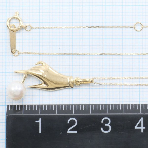 18K Yellow Gold Pearl Necklace for Women - Elegant Bridal Jewelry & Gift for Anniversary, Valentine's Day - Perfect for Weddings, Parties & Special Occasions