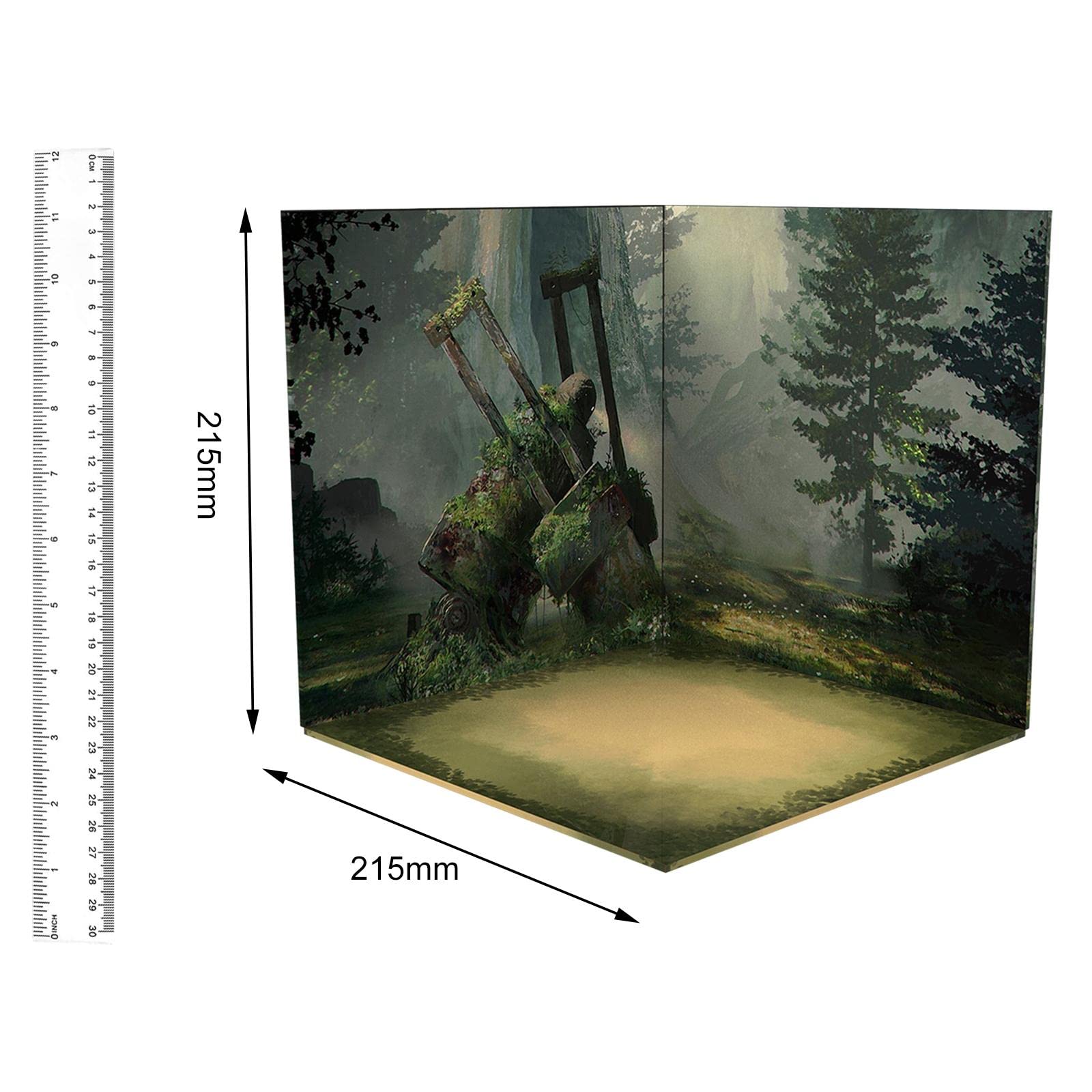 1/12 Scale Action Figure Backdrop Layout - 4-Piece Storage Background Set for Dollhouse, Diorama & Photography Scenes - Perfect for Toy Displays, Model Photography & Collectible Showcases