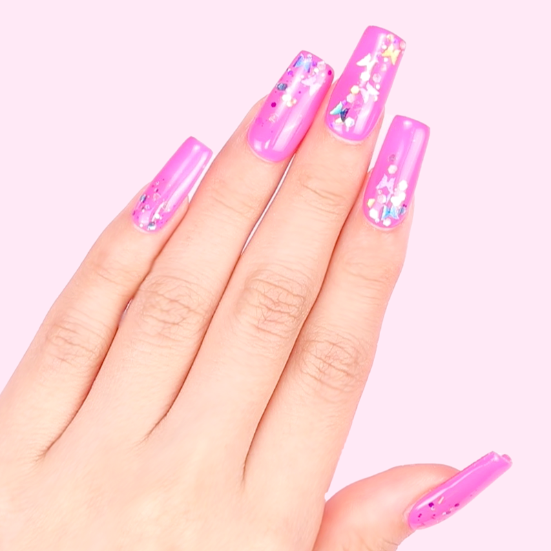 Gelly Tips Starter Kit - Square Medium False Nail Tips for Natural Look | DIY Manicure & Nail Art at Home | Perfect for Salons, Parties & Special Occasions