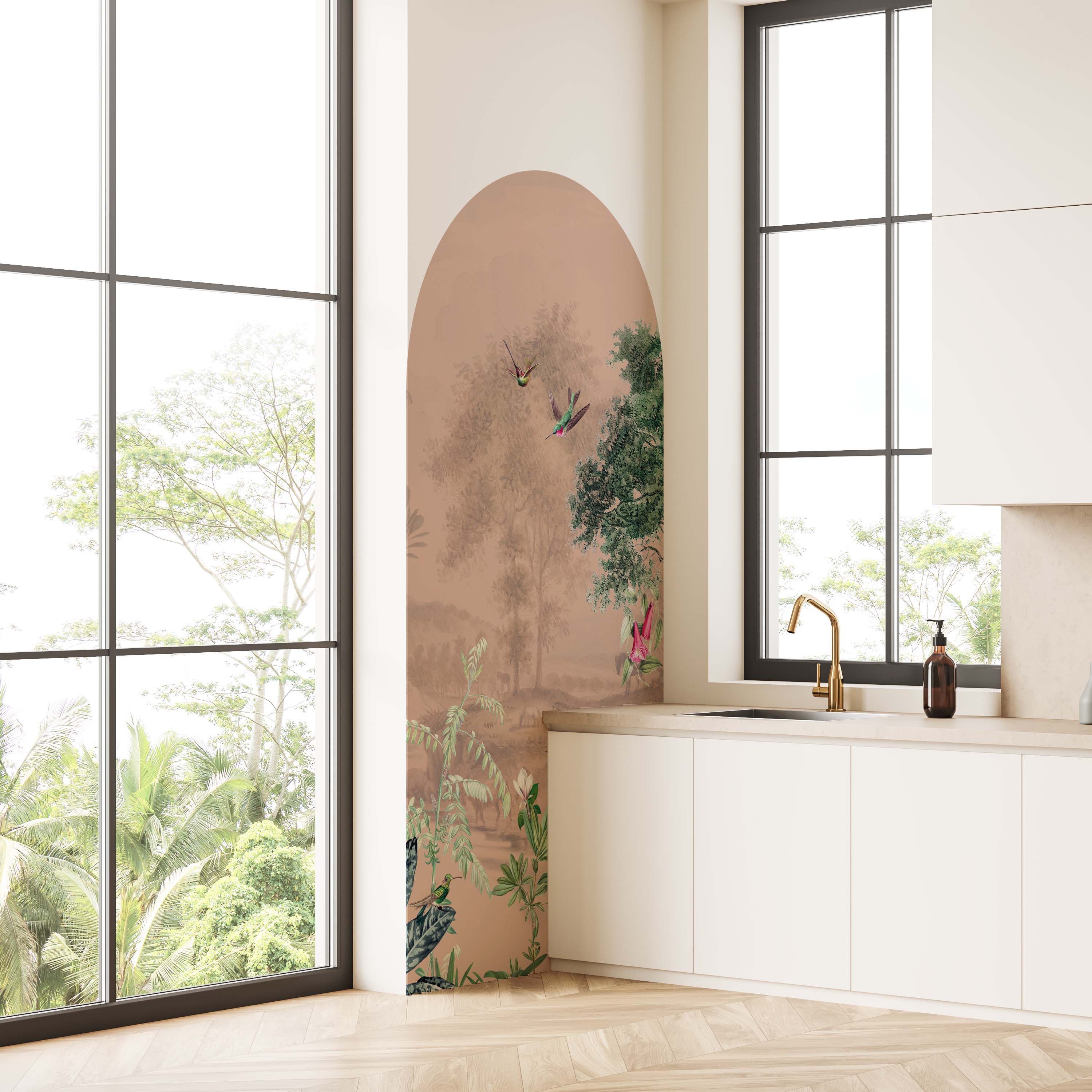 Peel and Stick Arch Wallpaper Decal - Scenic Landscape Self-Adhesive Wall Mural for Home Decor | Perfect for Living Room, Bedroom, and Office Accent Walls