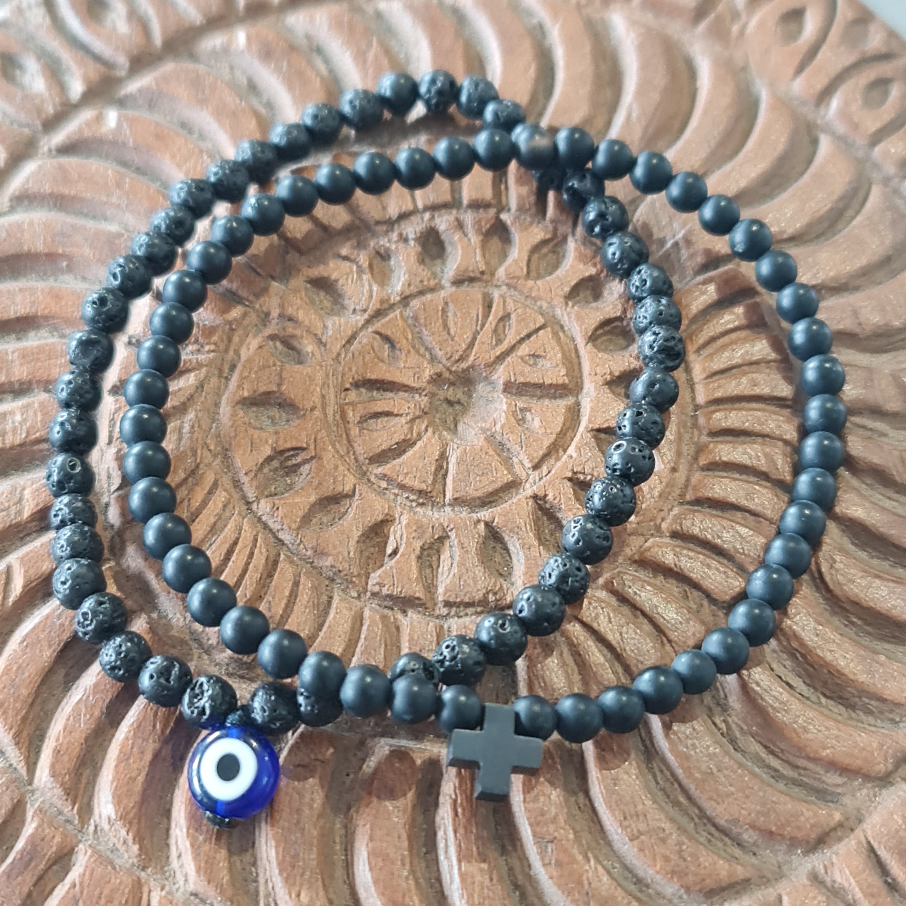 Ares Faith Protection Stone Bracelet for Men & Women - Spiritual Healing Crystal Beaded Wristband for Meditation, Yoga & Positive Energy
