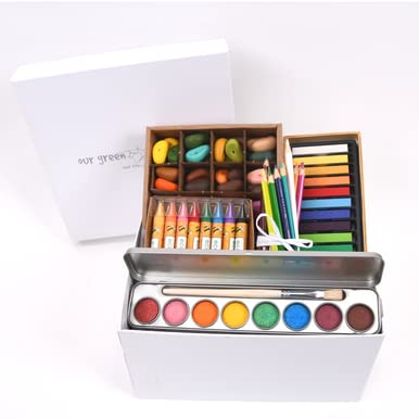 Eco-Friendly Art Box for Kids - Creative Birthday Gift Set for 4 Year Olds | Preschool Art Supplies for Painting, Drawing & Crafting | Perfect for Birthday Parties, Classroom Activities & Homeschooling
