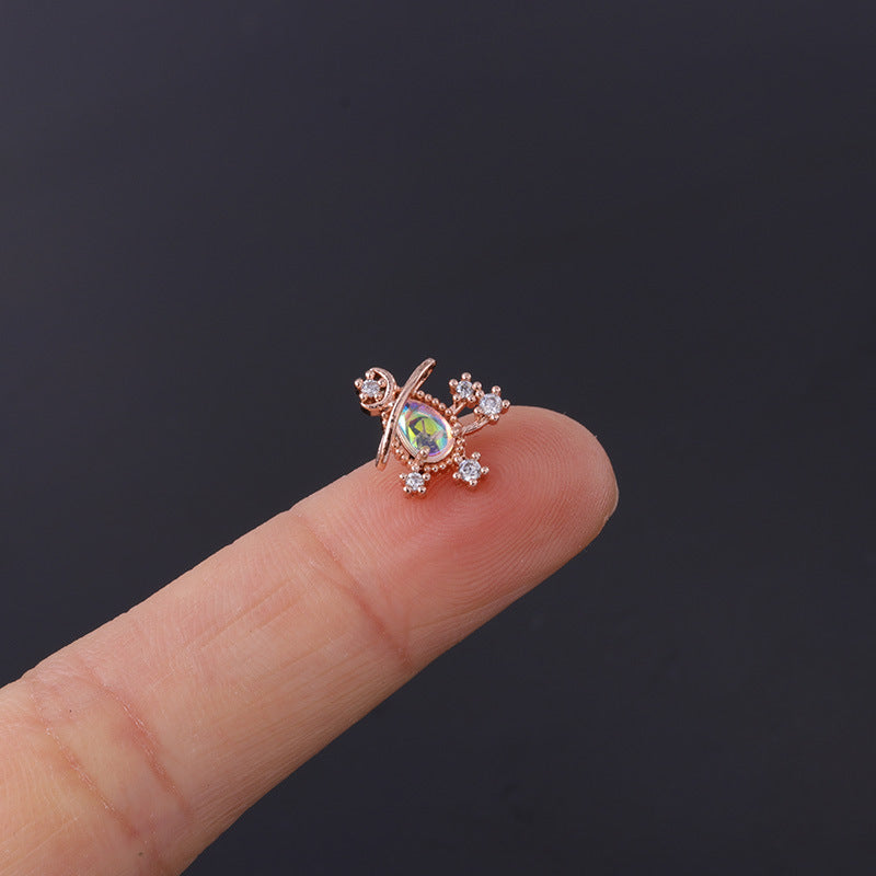 20G Cartilage Tiny Stud Earrings - Cute Opal Stud Earrings for Women | Perfect for Daily Wear, Parties & Gifts | HSPJ310