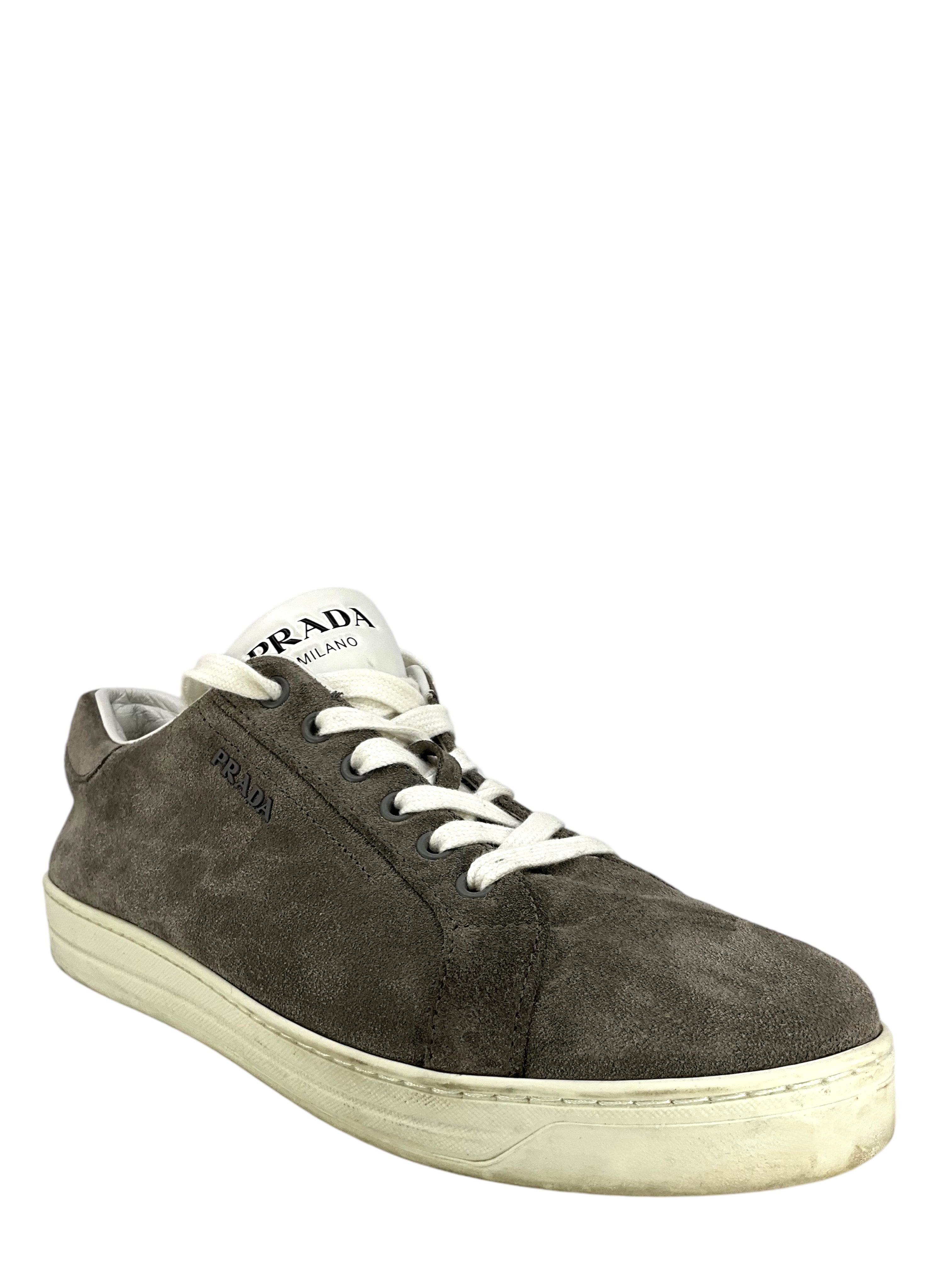 Prada Suede Low Top Sneakers for Men - Size 11 | Luxury Casual Shoes for Everyday Wear & Street Style Fashion