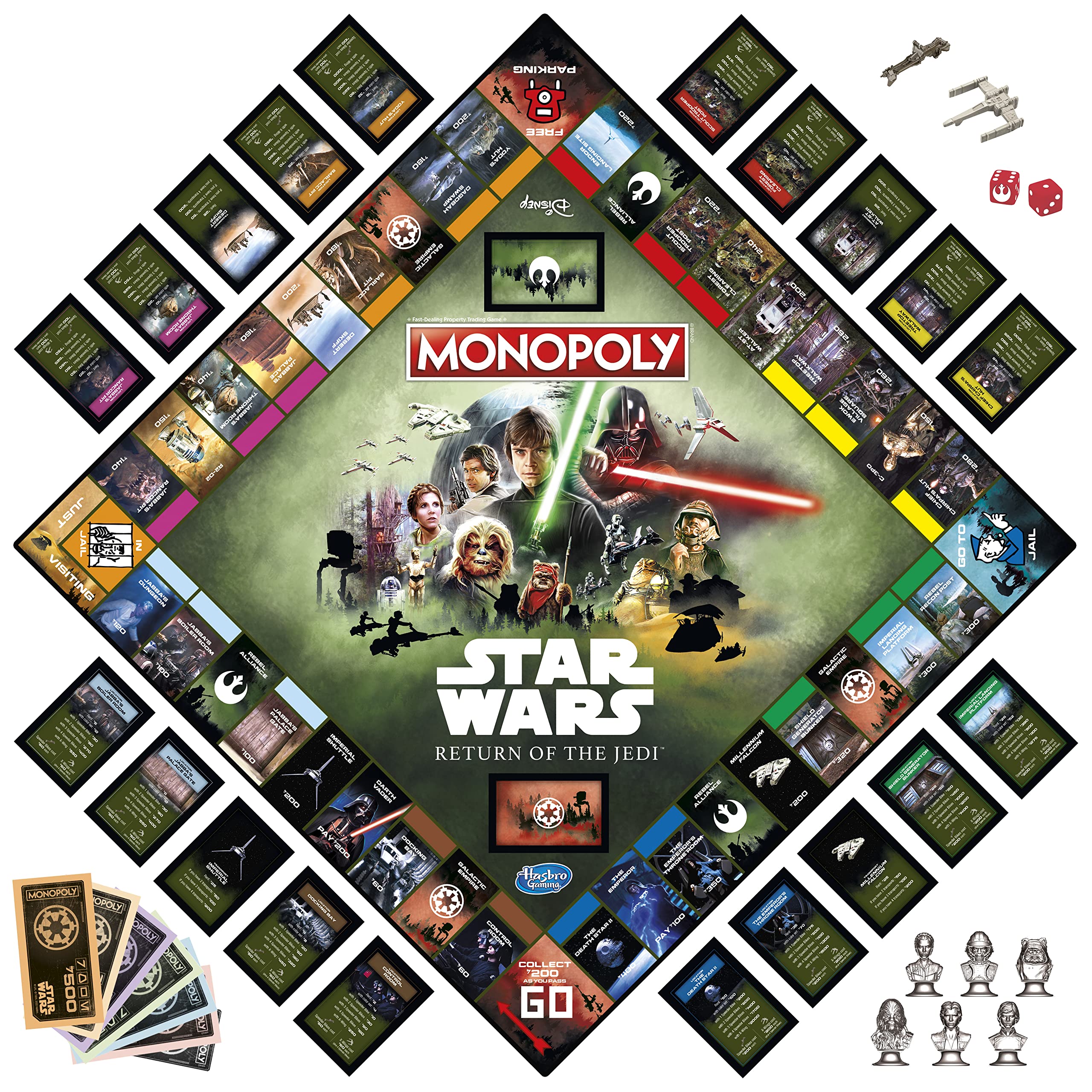 Star Wars Return of The Jedi Edition Monopoly Board Game for 2-6 Players, Ages 8 and Up | Family Game Night, Birthday Gifts, Movie Themed Party Games