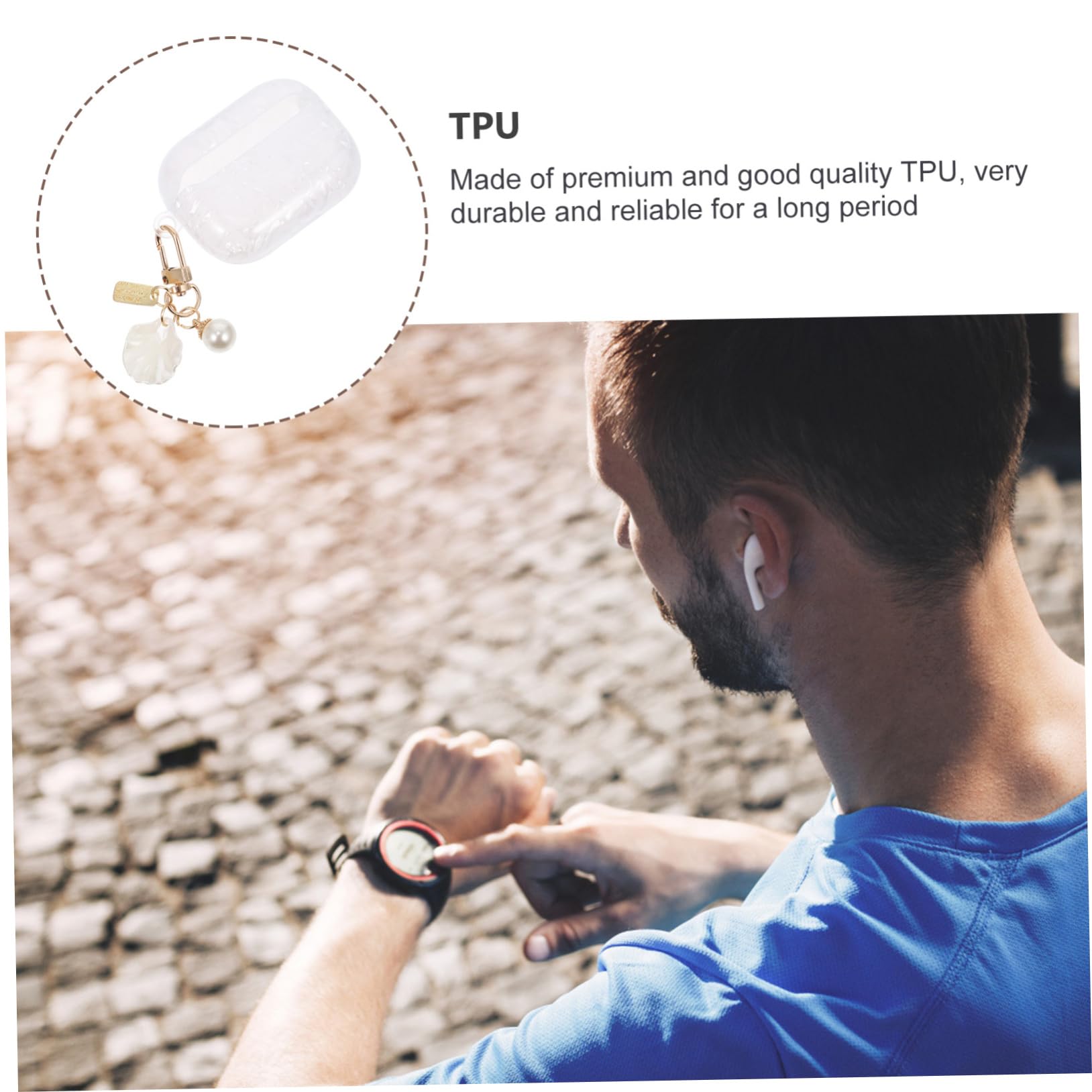 HEMOTON Wireless Earbuds with Charging Case - Bluetooth Earphones with Noise Isolation, Portable Protective Shell for AirPods Pro/Samsung Buds - Perfect for Gym, Running, Travel & Daily Use