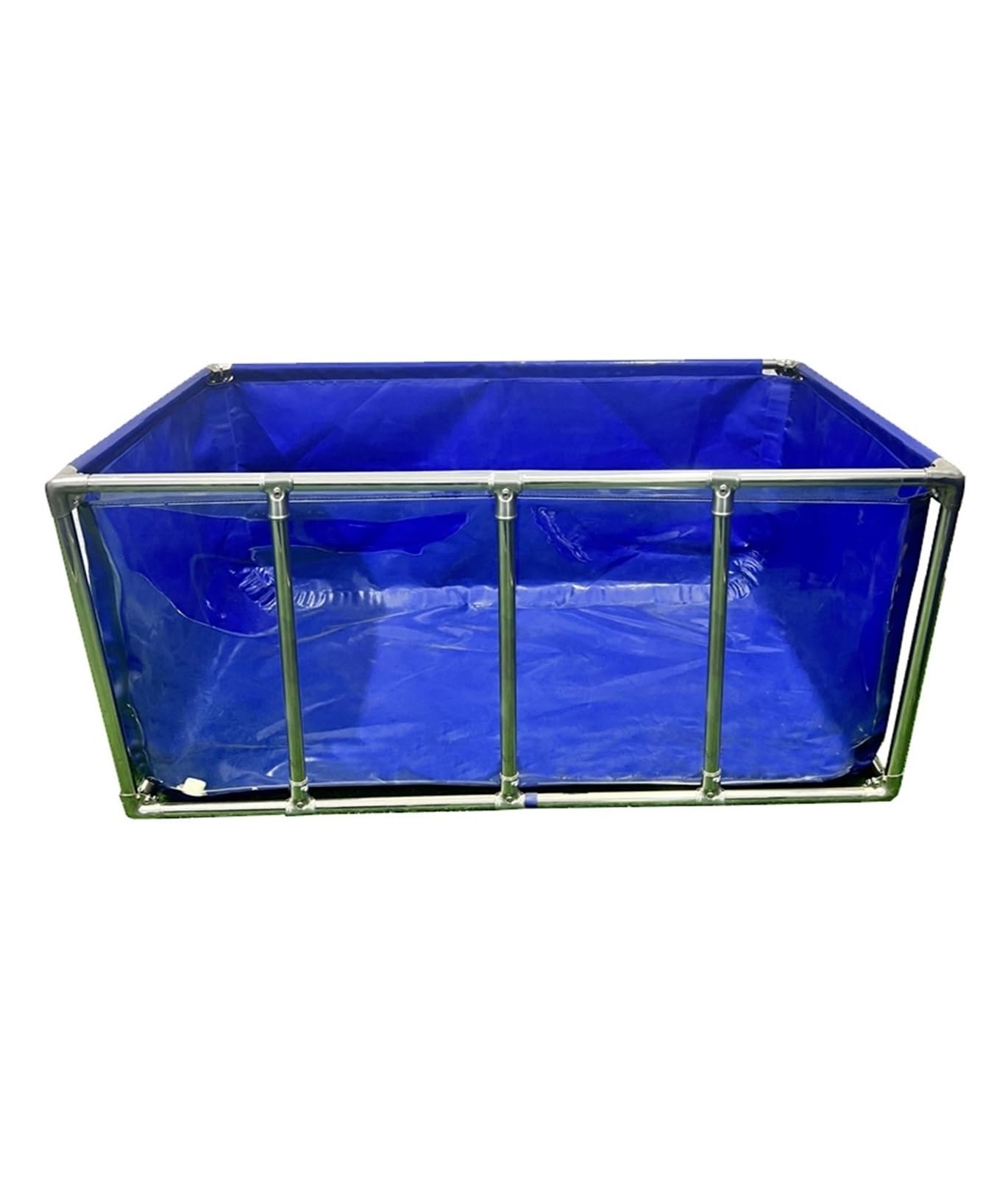 Above Ground Canvas Fish Pond - Large Transparent Aquaculture Pool for Temporary Fish Holding & Viewing (1x1m) - Perfect for Backyard, Garden, or Outdoor Fish Farming