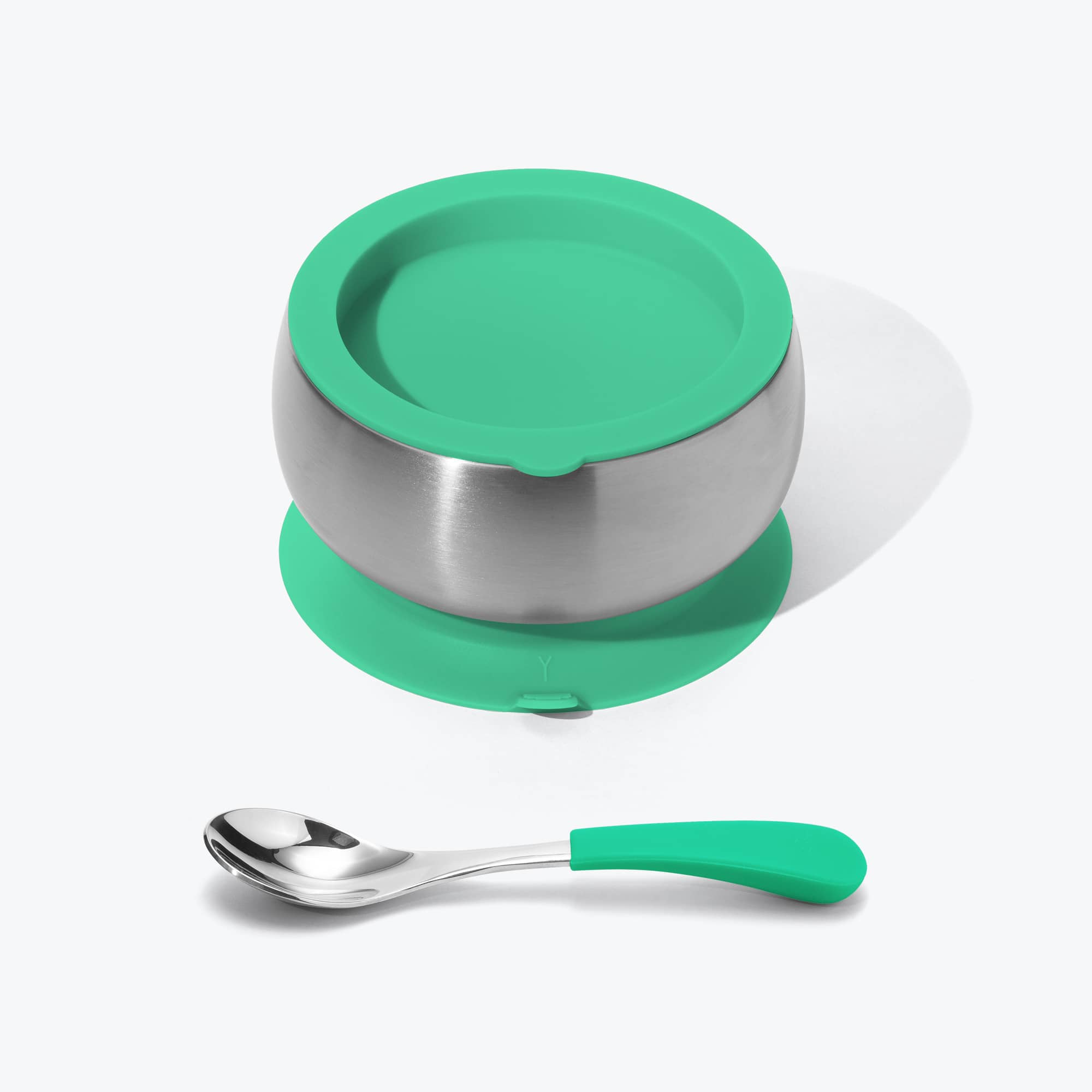 Avanchy Stainless Steel Baby Bowl with Spoon Set - BPA Free, Eco-Friendly, Airtight Lid - Perfect for Baby Food, Snacks & Travel - Green