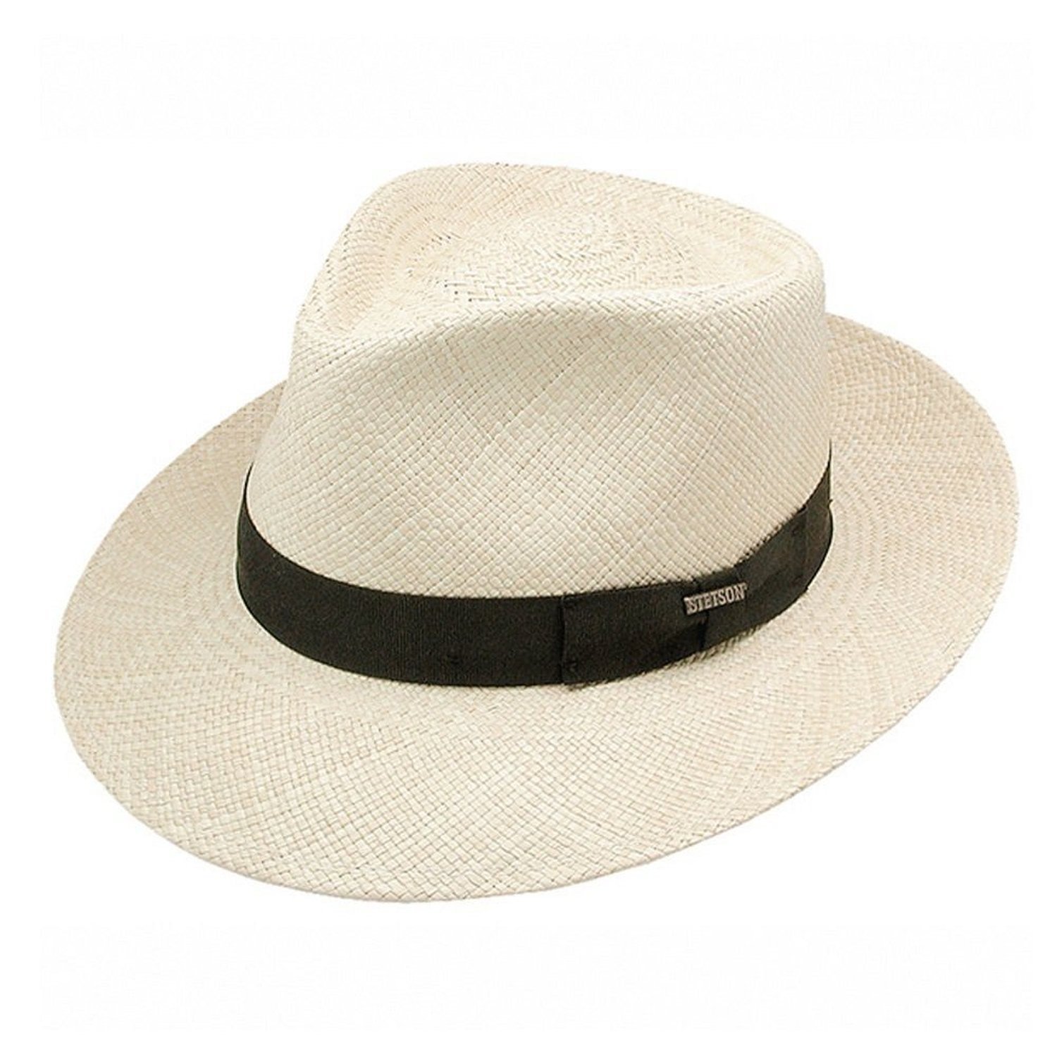 Stetson Centerdent Panama Straw Hat for Men - Classic Summer Sun Hat with Wide Brim for Outdoor, Beach, and Travel - Breathable & Lightweight